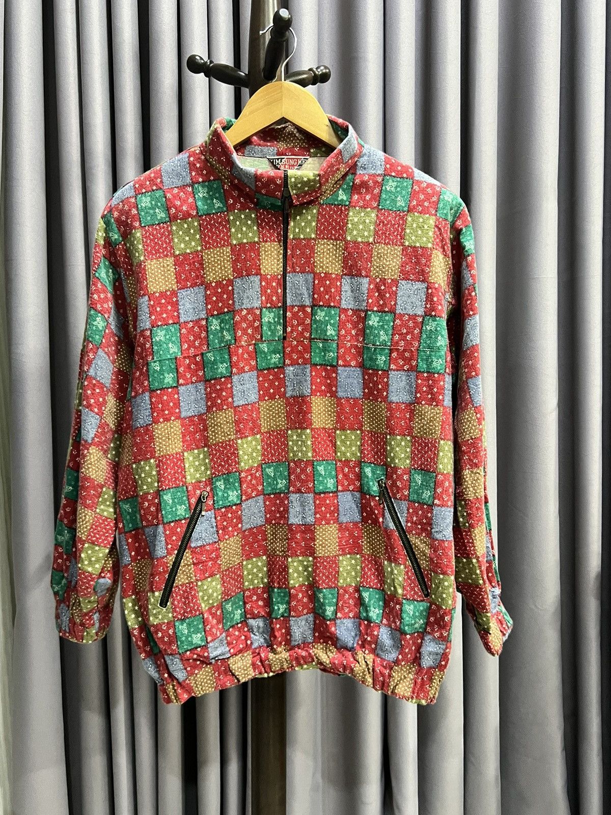 image of Vintage Multicolour Block Jacket, Men's (Size Medium)
