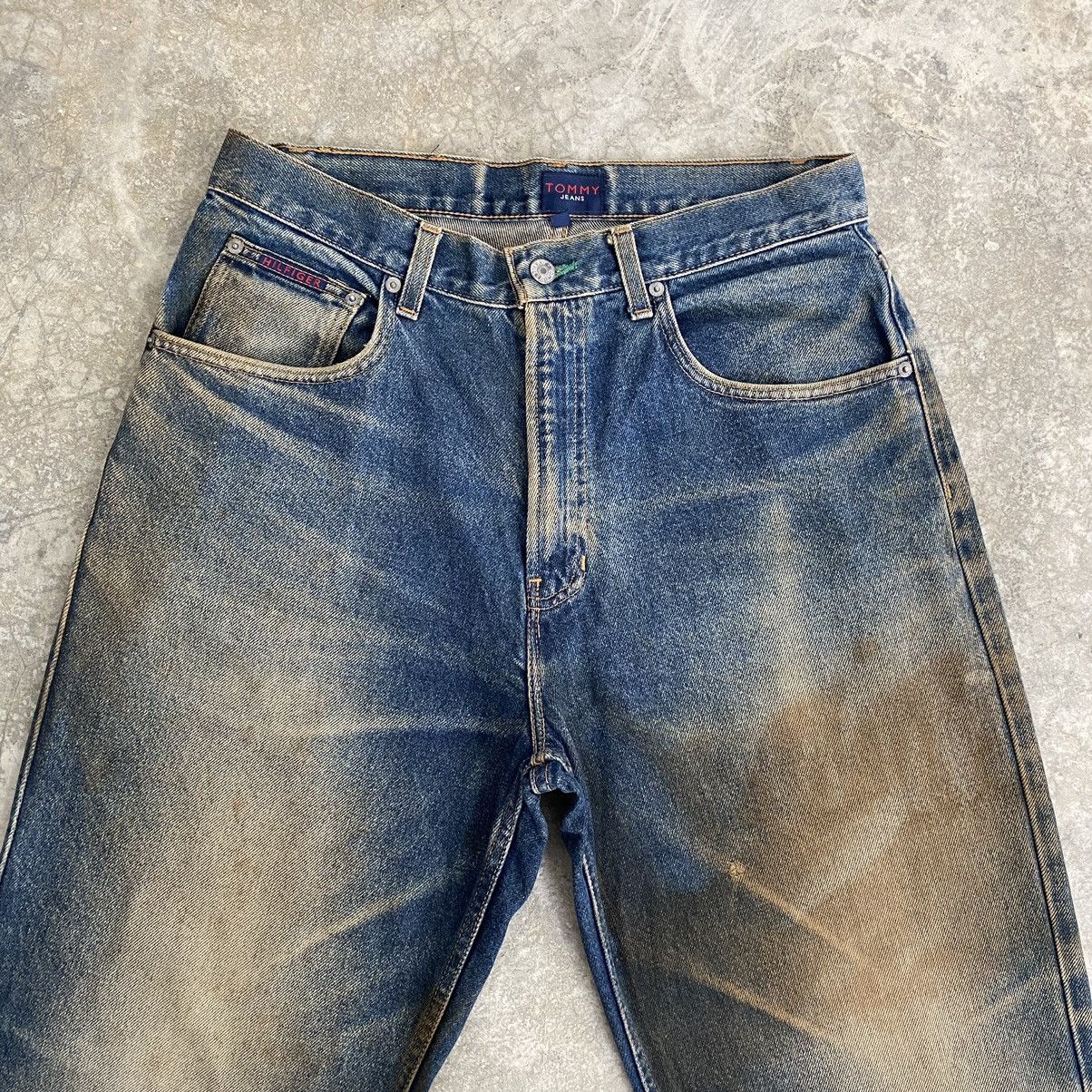 Tommy Hilfiger VTG 90’s Tommy Hilfiger Mud Blue Dirty Baggy Denim Jeans Size US 32 / EU 48 - 9 Thumbnail