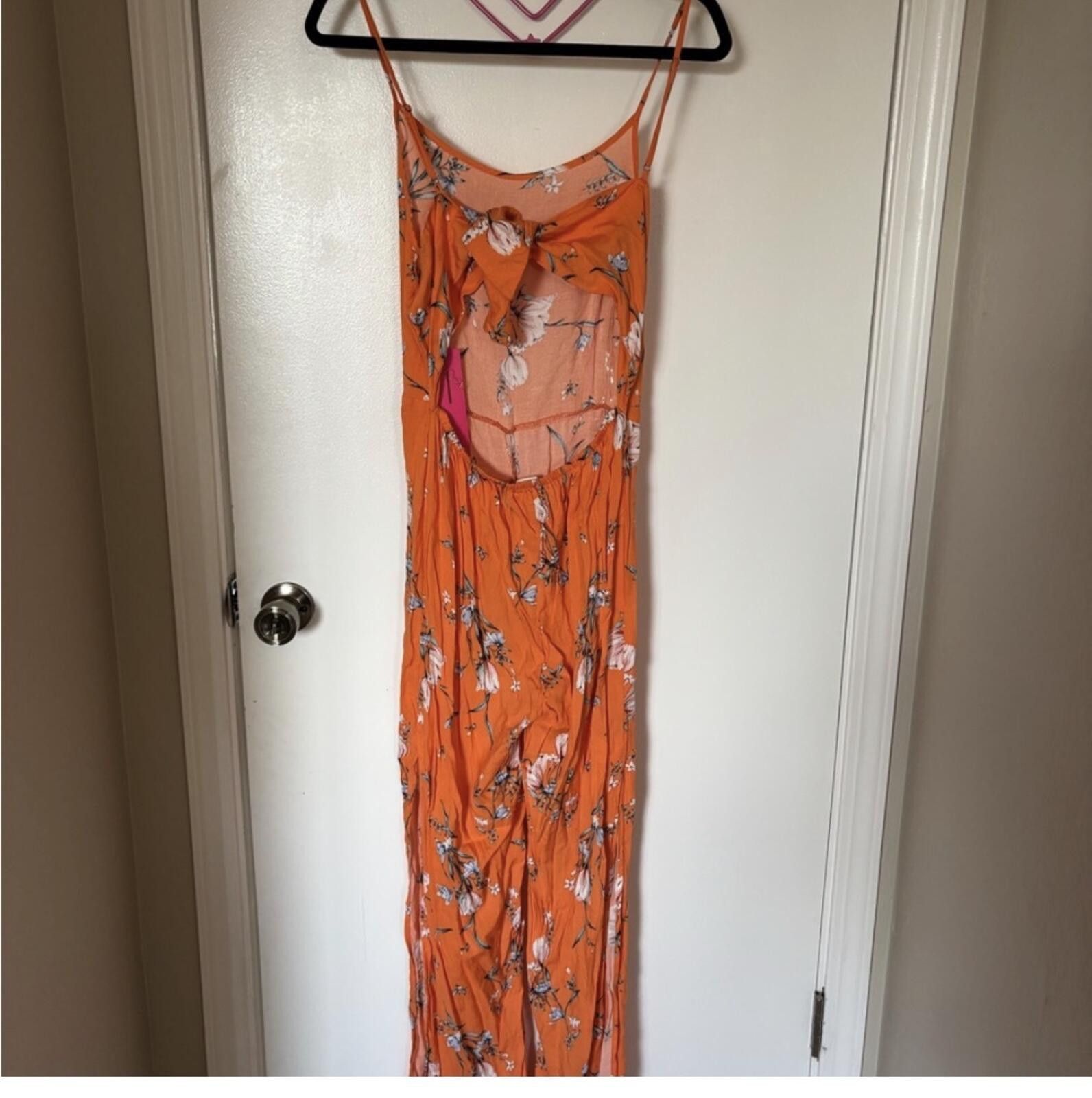 Other (Shosho) Floral Orange 1-piece romper Size 32" / US 10 / IT 46 - 4 Thumbnail