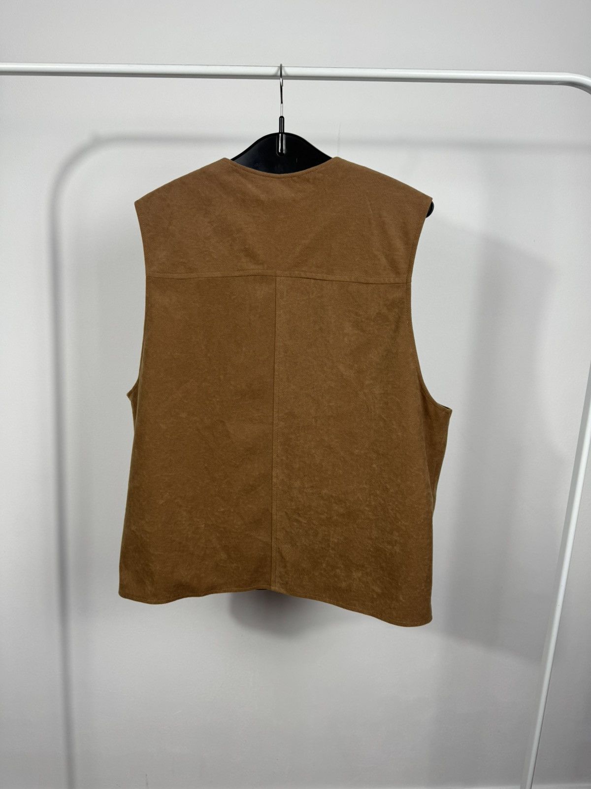 Other Vintage Light Brown Leather Vest Western Biker Waistcoat Size US L / EU 52-54 / 3 - 7 Thumbnail