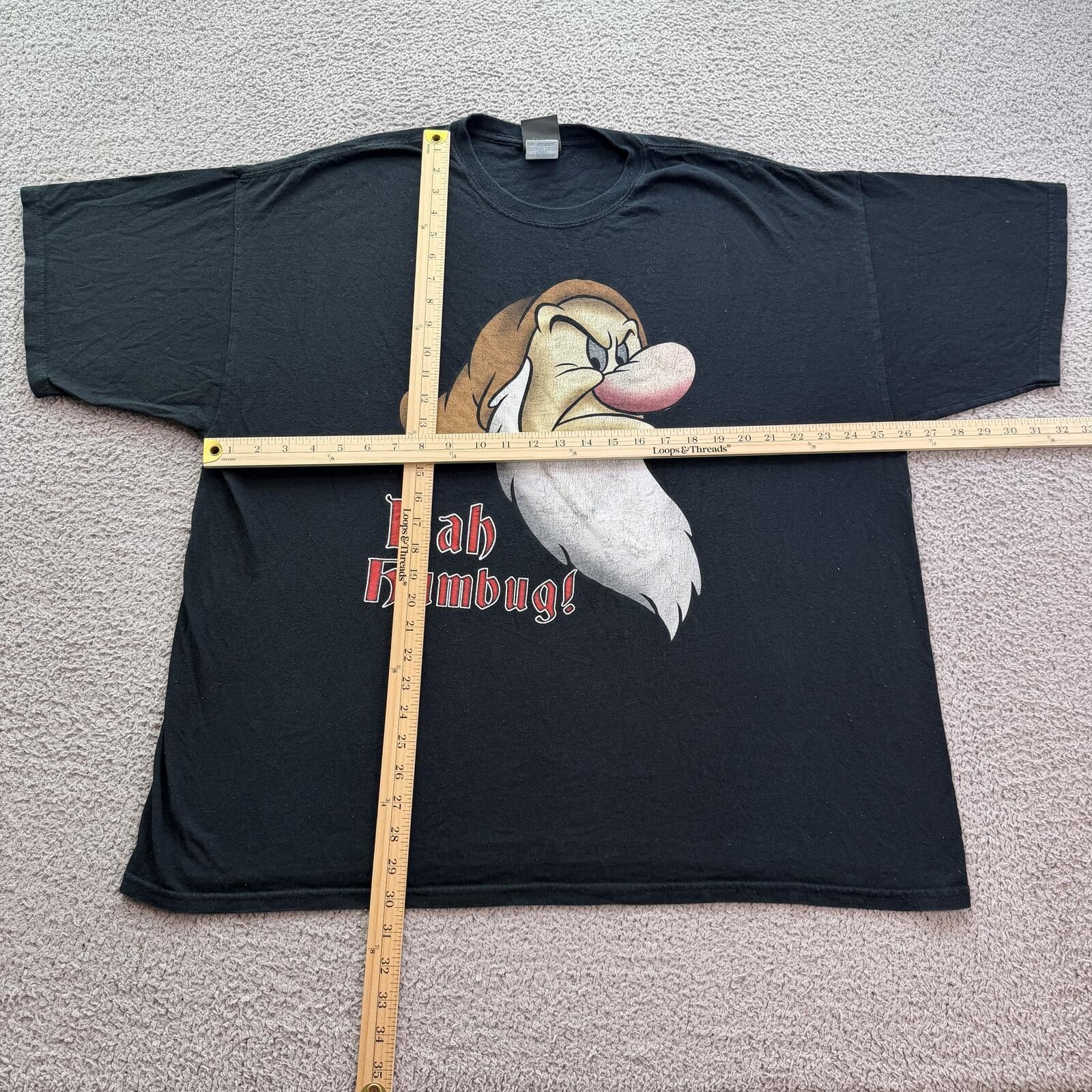 Disney Disney Grumpy Bah Humbug T Shirt Black 2XL Y2K Snow White Size US XXL / EU 58 / 5 - 3 Thumbnail