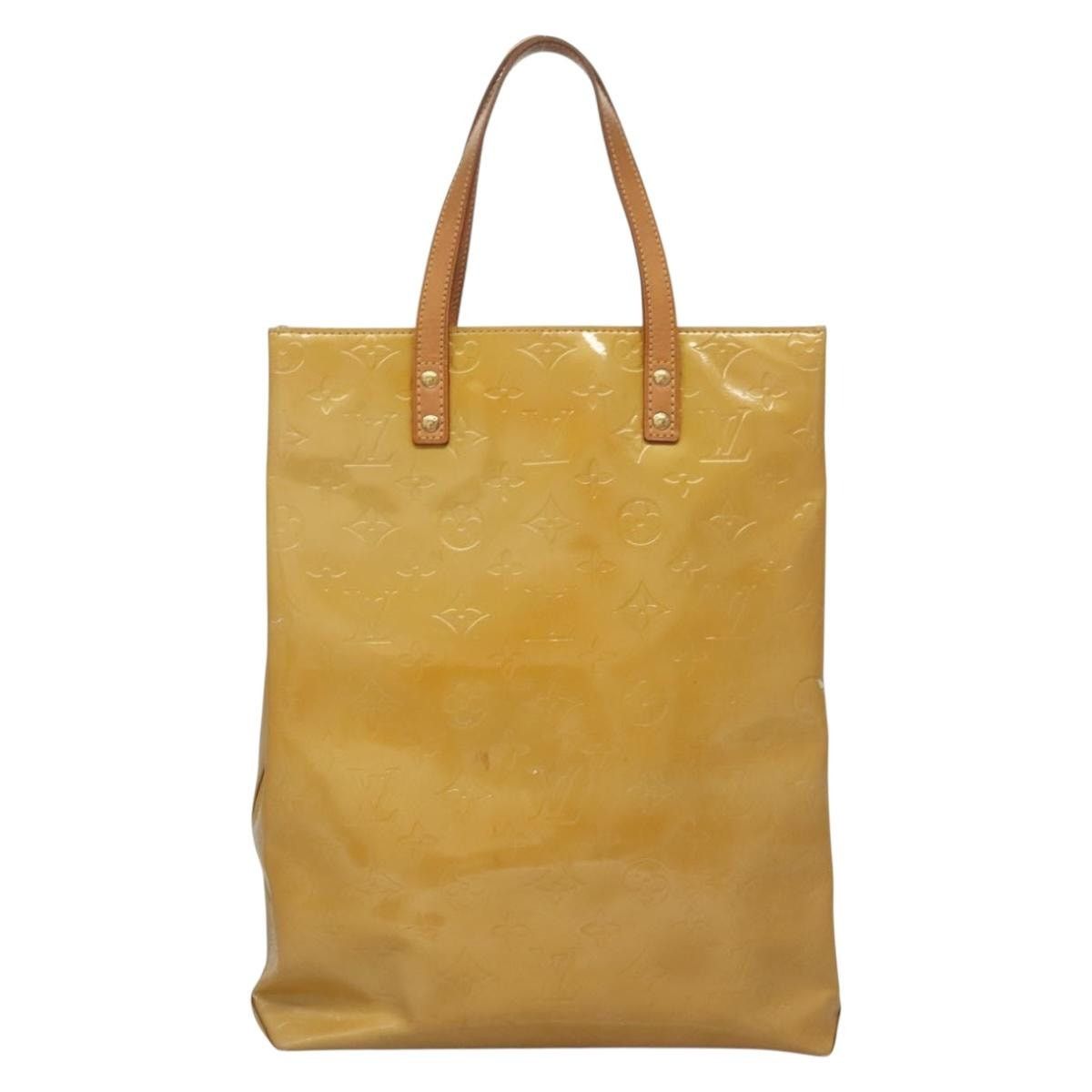 Louis Vuitton LOUIS VUITTON Monogram Vernis Reade MM Hand Bag Beige M91141 Size ONE SIZE - 3 Thumbnail