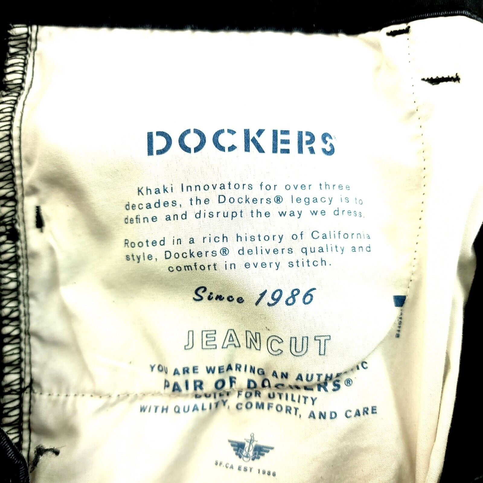 Dockers Dockers Dark Blue Straight Coupe Droite Jeans High Rise Ligh Size US 38 / EU 54 - 11 Thumbnail