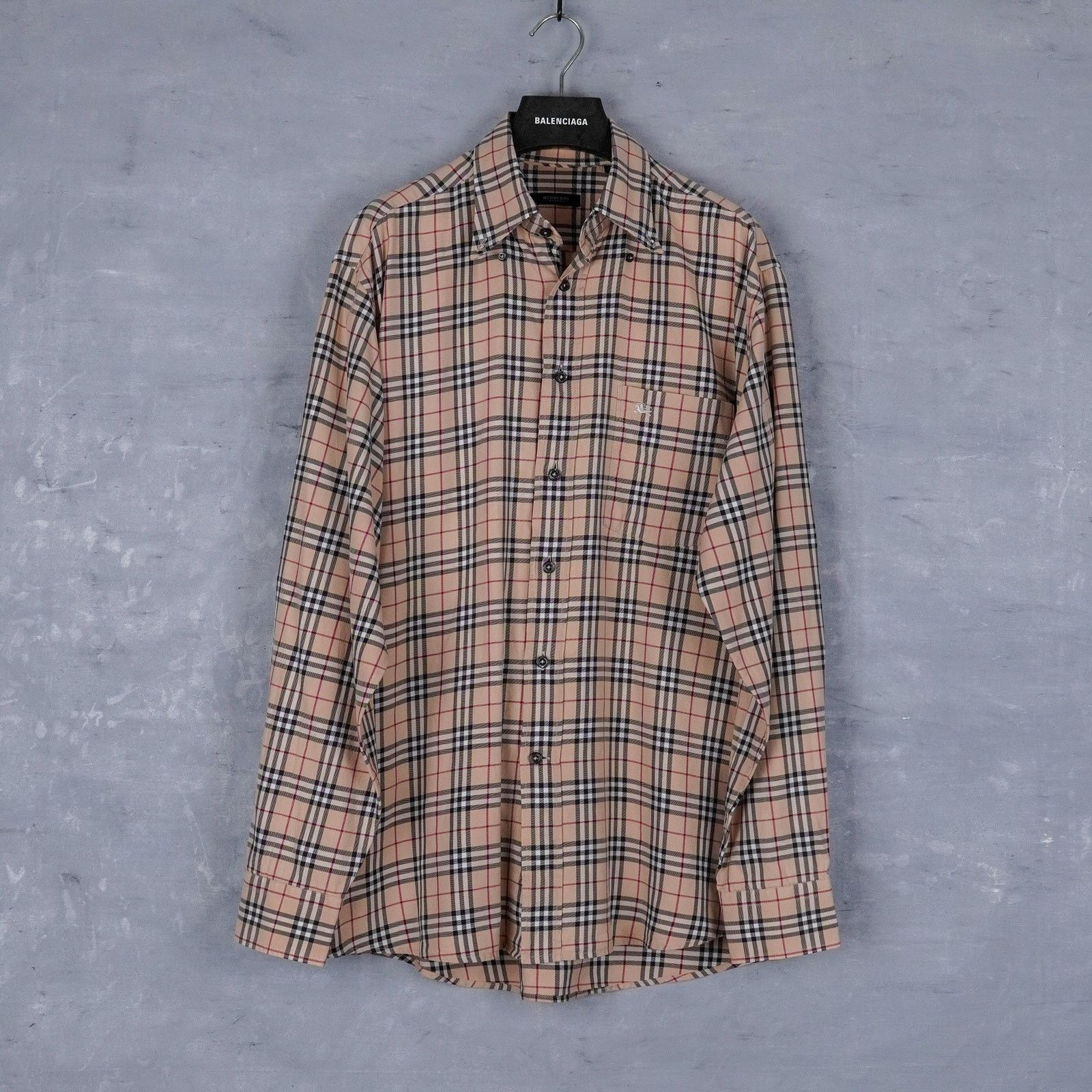 Burberry Vintage burberry beige nova check button down collar shirt Size US L / EU 52-54 / 3 - 1 Thumbnail