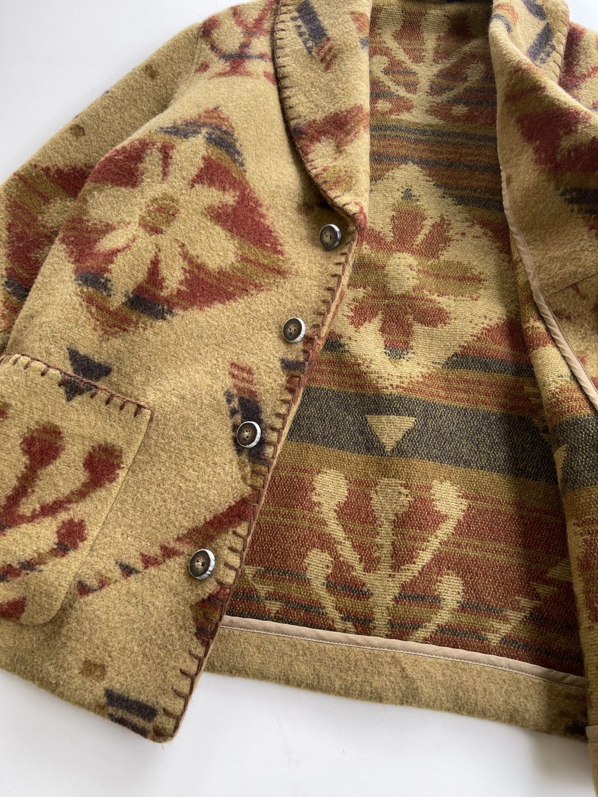 Japanese Brand Vintage Keith Aztec Pattern Shawl Collar Jacket Size US S / EU 44-46 / 1 - 9 Thumbnail