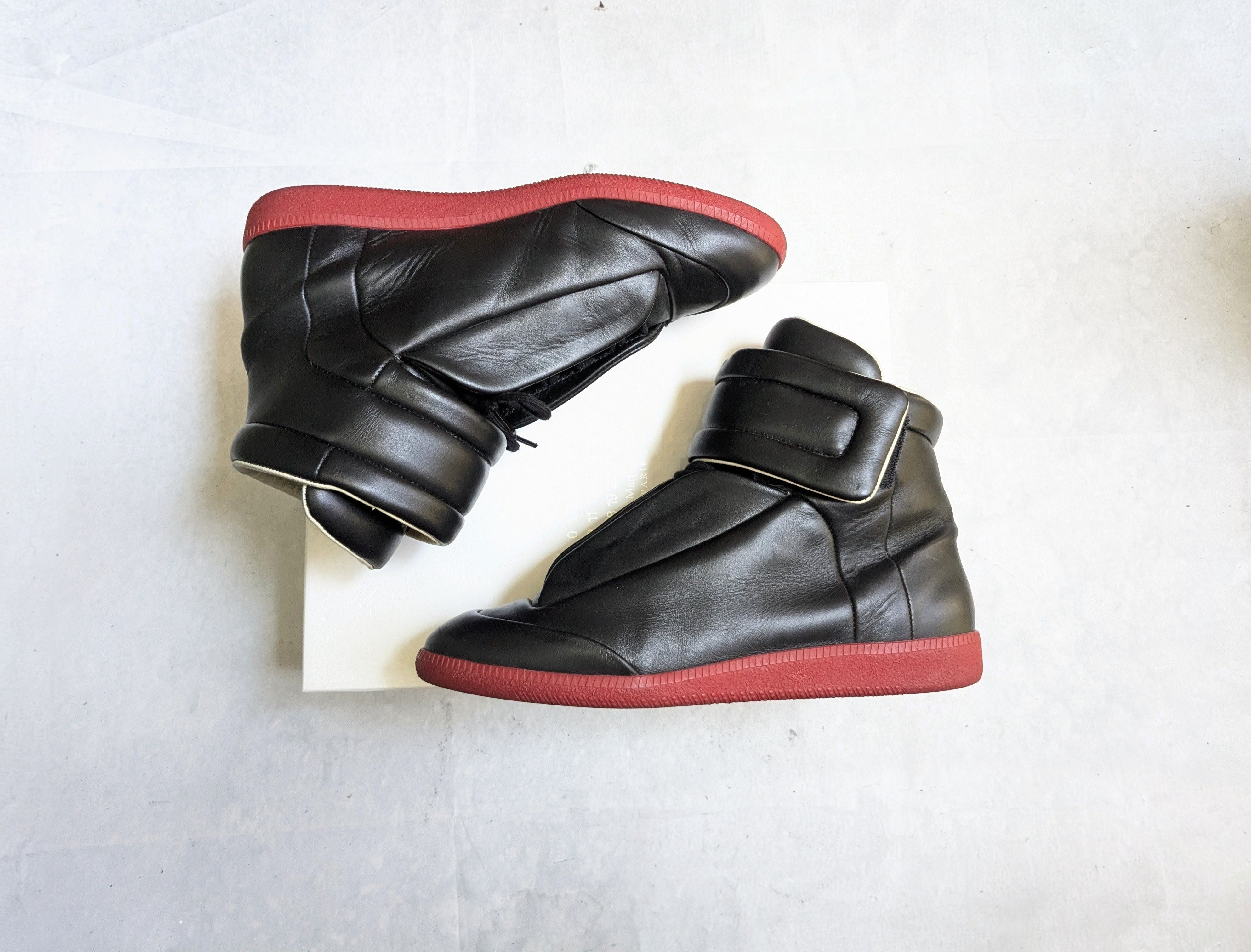 Maison Margiela Future Black Red 10 43 High Tops Leather