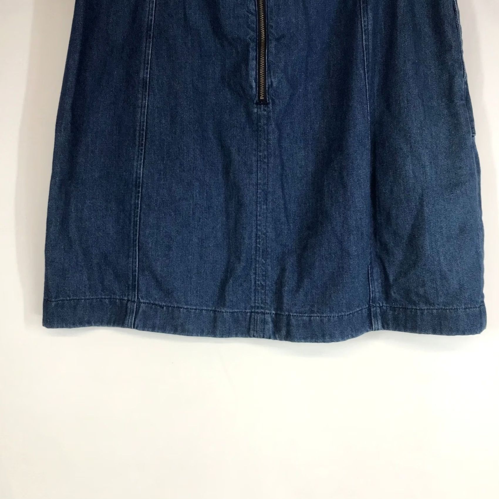 Boden Boden Denim A-Line Skirt Blue Jean Button Front Casual Women's 12R Size 34" / US 12 / IT 48 - 6 Thumbnail