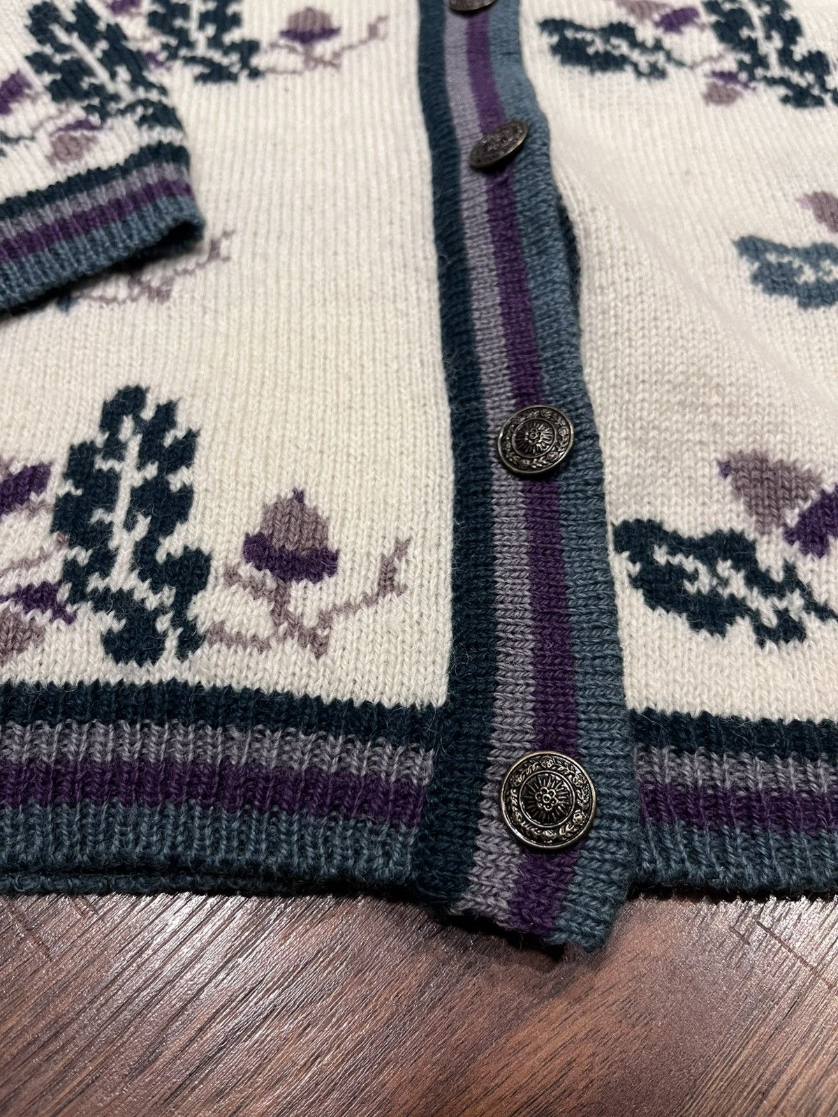 Northern Reflections Vintage Northern Reflections Cardigan Knit Nature Design Size L / US 10 / IT 46 - 3 Thumbnail
