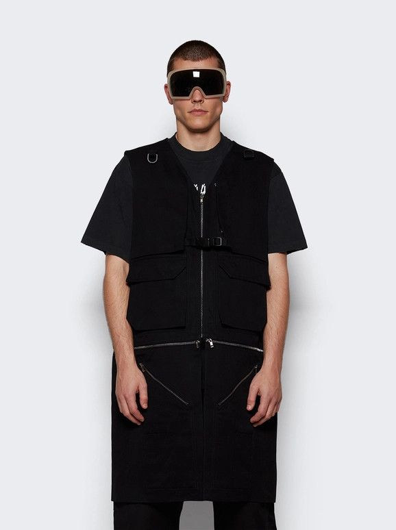 Rick Owens o1mle0226 Cappotto Senza Maniche Utility Vest in Black Size US XL / EU 56 / 4 - 3 Thumbnail
