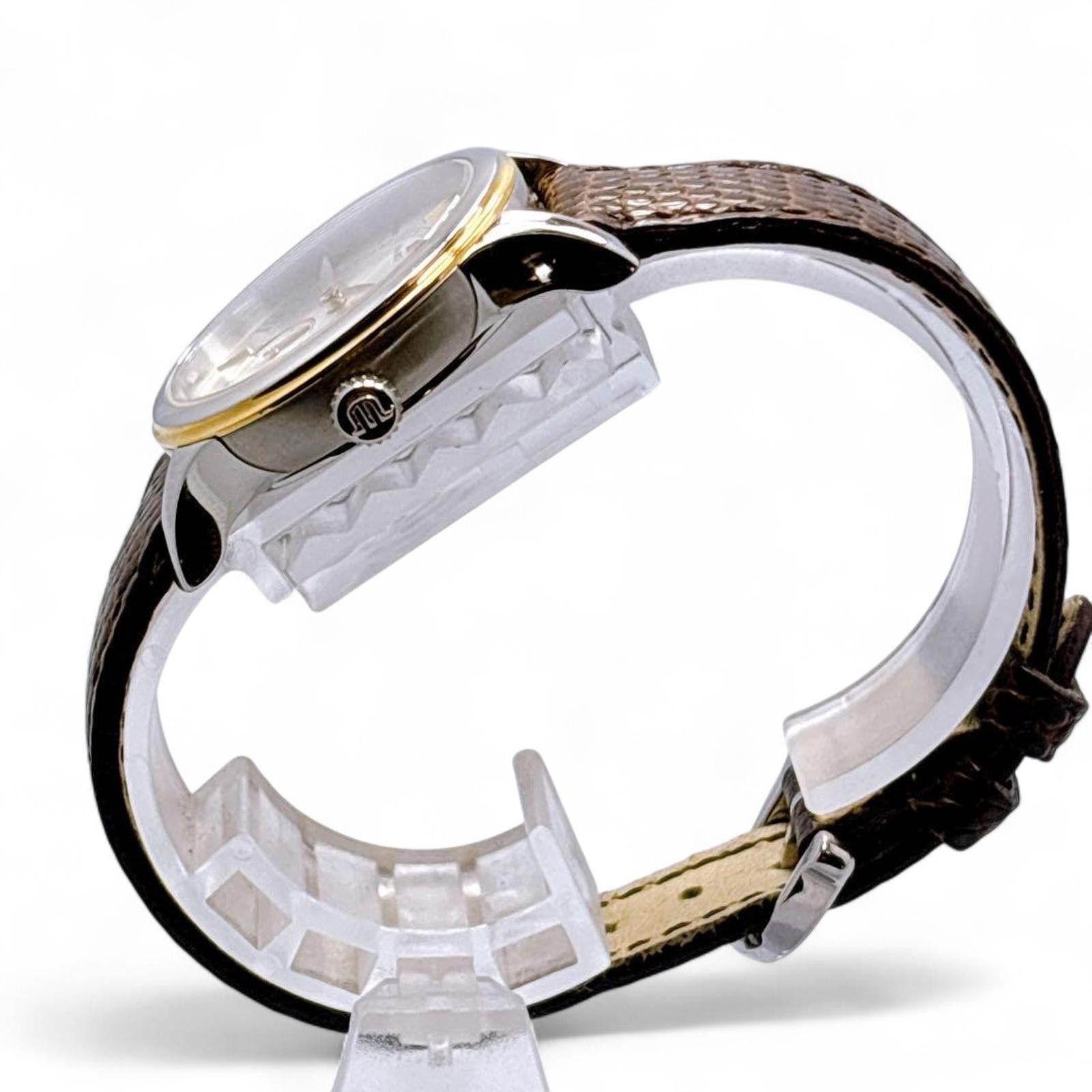 Maurice Lacroix Maurice Lacroix - Classic Brown Leather Strap Watch Size ONE SIZE - 4 Thumbnail