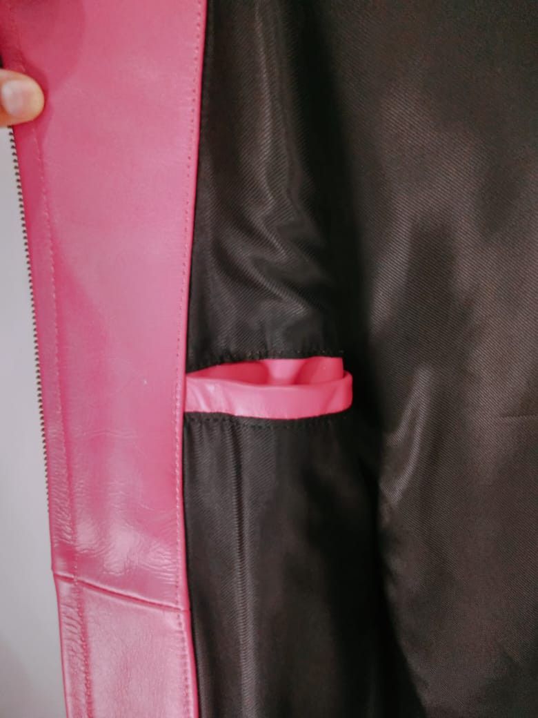 Other ✨Wleti Pink Sheep Leather Bomber Jacket — Women’s✨ Size M / US 6-8 / IT 42-44 - 9 Thumbnail