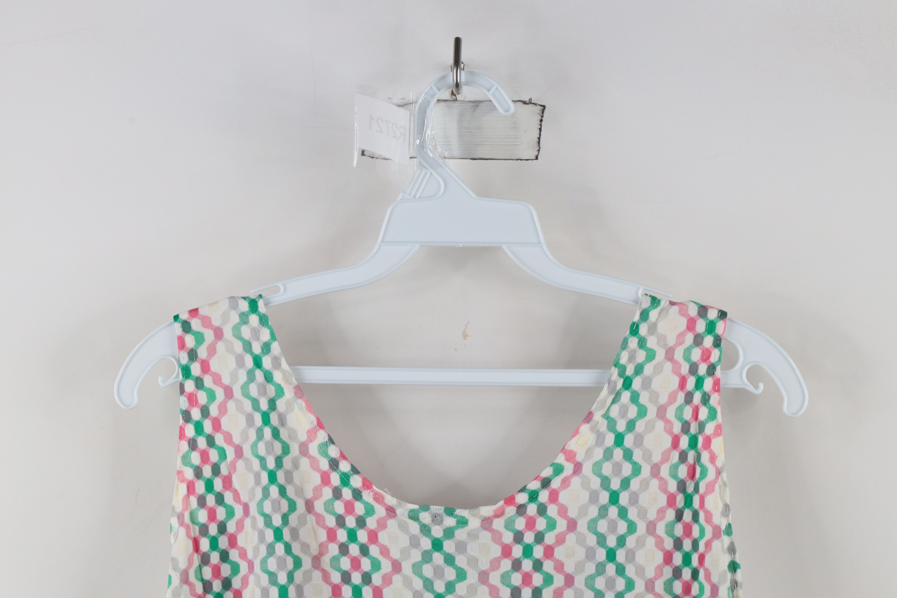 Vintage Vintage 70s Streetwear Geometric Knit Tank Top T-Shirt Size S / US 4 / IT 40 - 8 Thumbnail