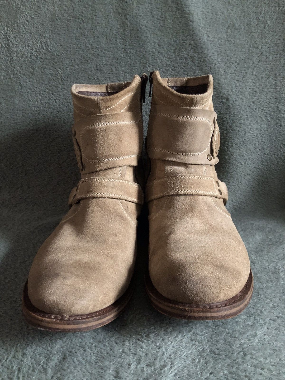 Sendra Sendra Suede Boots Beige Biker Western Ankle Boots US 8.5 Size US 8.5 / EU 41-42 - 4 Thumbnail
