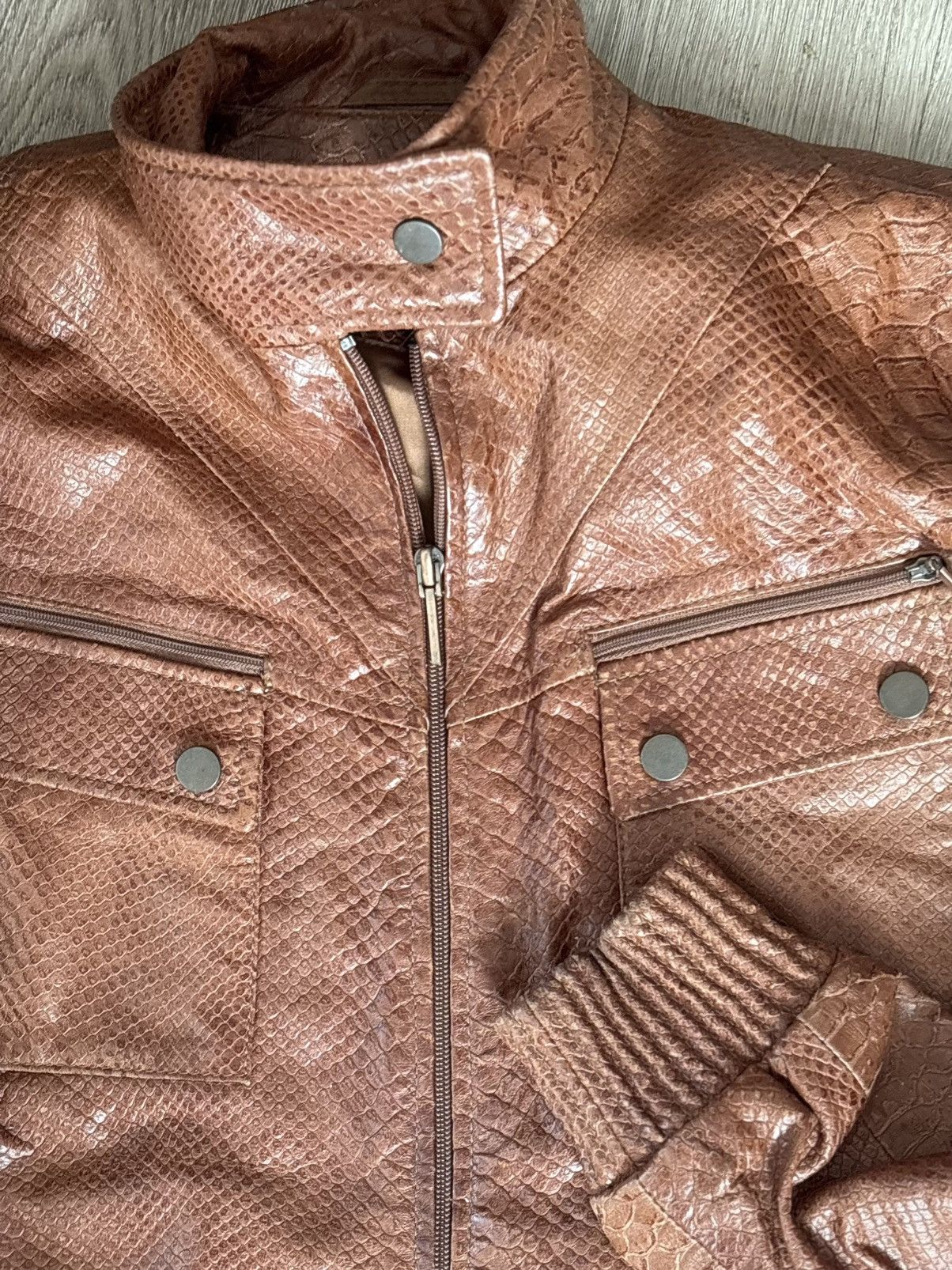 Kenneth Cole Kenneth Cole Leather Bomber Size L / US 10 / IT 46 - 2 Thumbnail