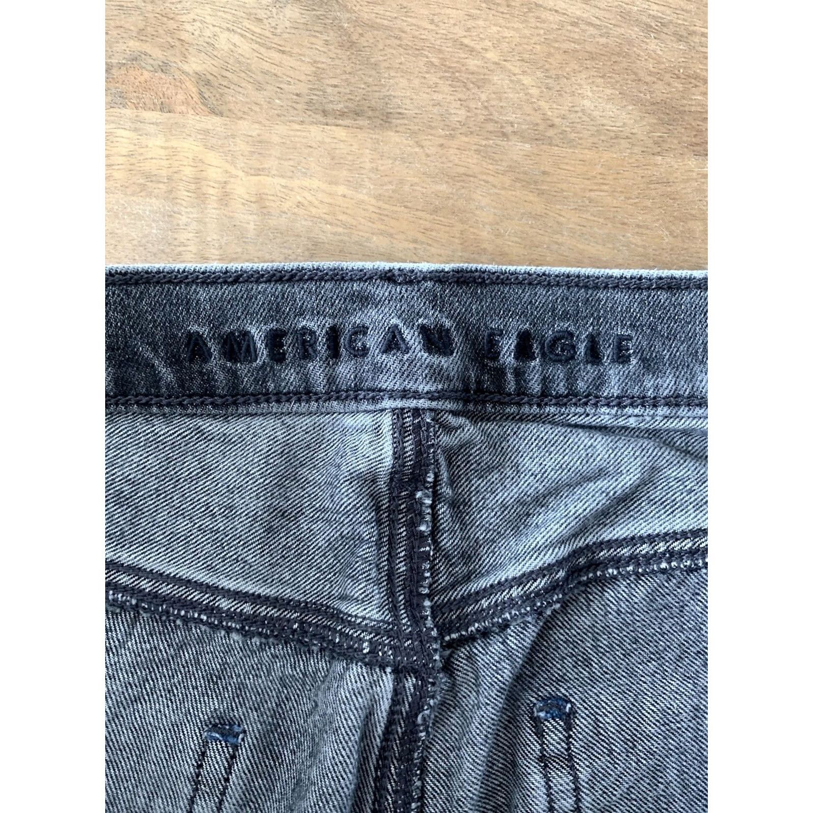 American Eagle Outfitters VINTAGE American Eagle Jeans Womens 12R 30x27 Higher Rise 90s Boyfriend Distressed Black Size 30" / US 8 / IT 44 - 3 Thumbnail