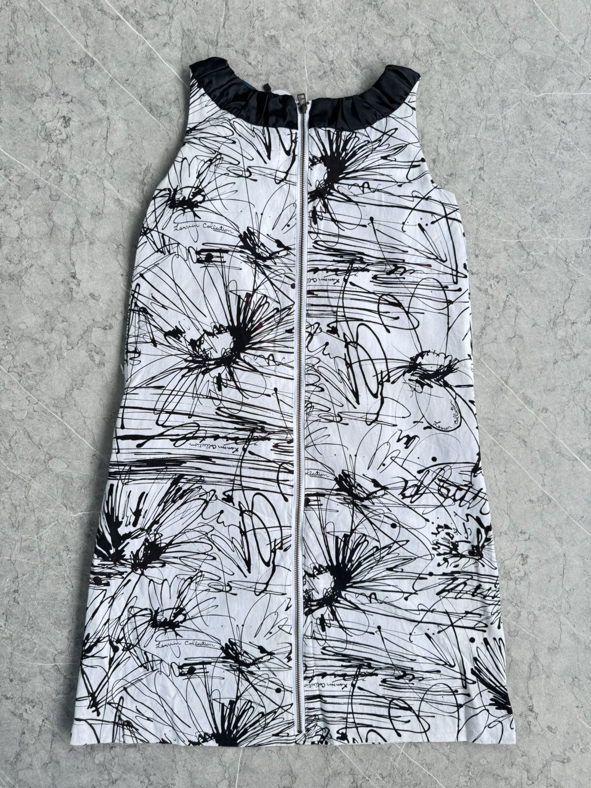 Lanvin Lanvin Collection abstract sketch dress 🤍🖤 Size XS / US 0-2 / IT 36-38 - 7 Thumbnail