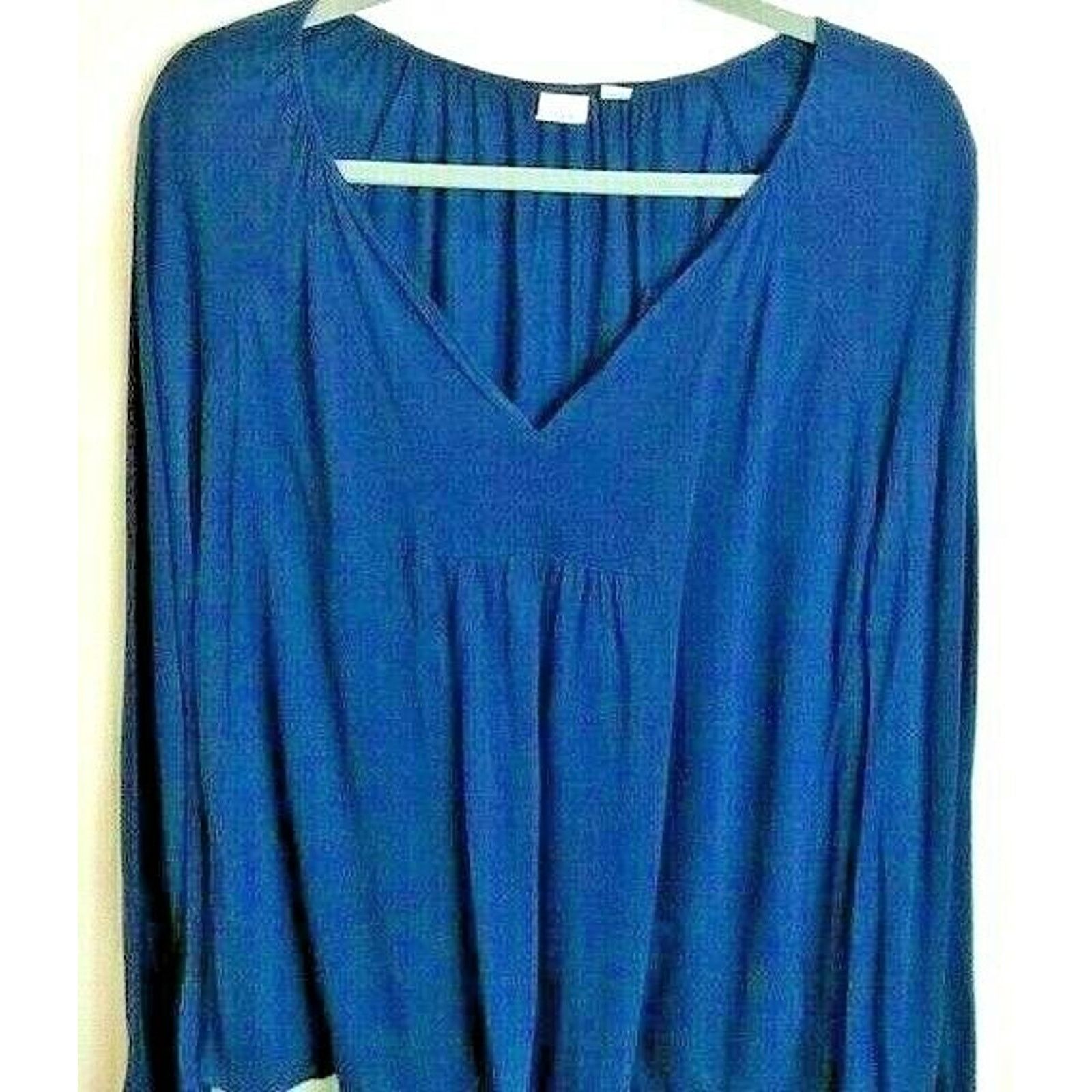 Gap Gap Ladies Blouse Shirt Long Sleeves 100% Rayon Blue size M Size M / US 6-8 / IT 42-44 - 5 Thumbnail