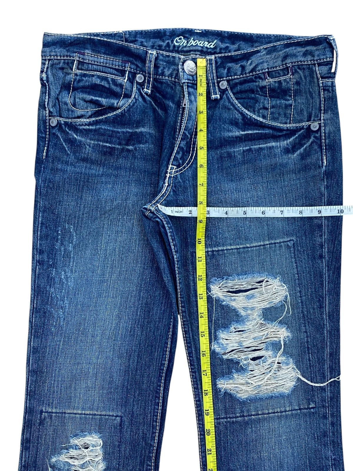 Japanese Brand Onboard Brand Distressed Style Bootcut Jeans Size US 32 / EU 48 - 11 Thumbnail