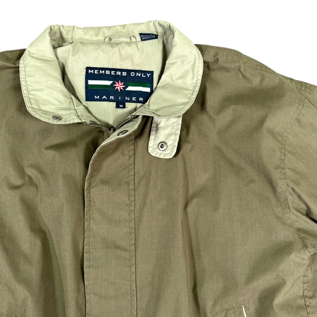 Members Only VINTAGE Members Only Jacket Adult MEDIUM Brown Tan Mariner Windbreaker 90s Mens Brown Windbreaker Jacket Size US M / EU 48-50 / 2 - 2 Thumbnail