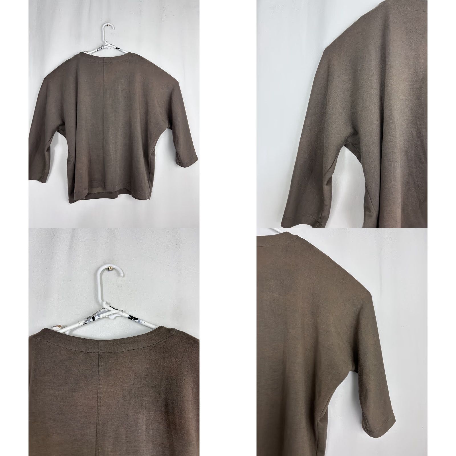 J. Jill J. Jill Women's T-Shirt Pullover V-Neck 3/4 Sleeve Gray L Top Stains Size L / US 10 / IT 46 - 9 Thumbnail