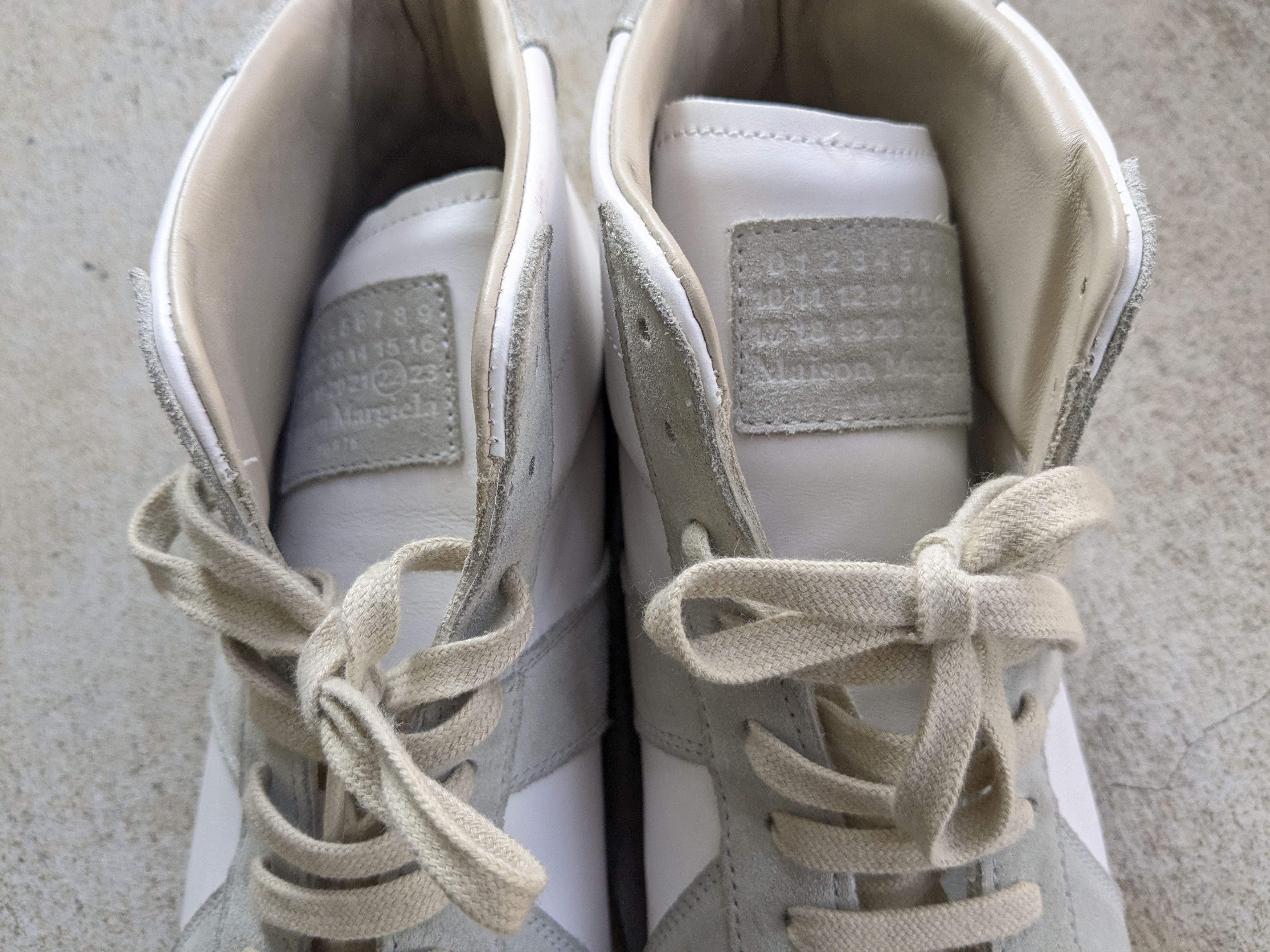 Maison Margiela Maison Margiela GAT White Gray 12 45 High Suede Leather Size US 12 / EU 45 - 4 Thumbnail