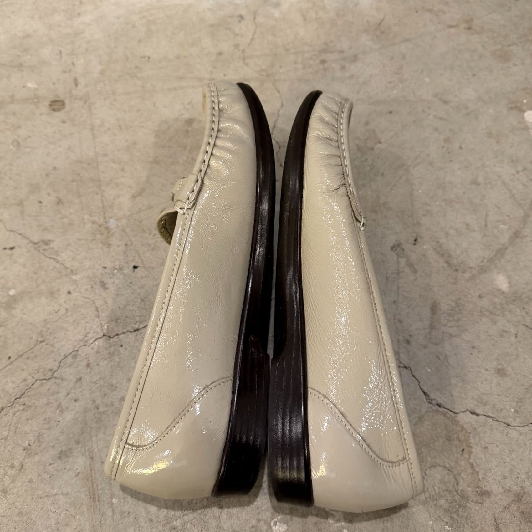 SAS SAS TriPad Metro Womens Slip On Loafer Horse Bit Ivory Cream, 10W, Leather, Comfort, Flat, M, Classic, United States, Pre-owned Good Size US 8 / IT 38 - 7 Thumbnail