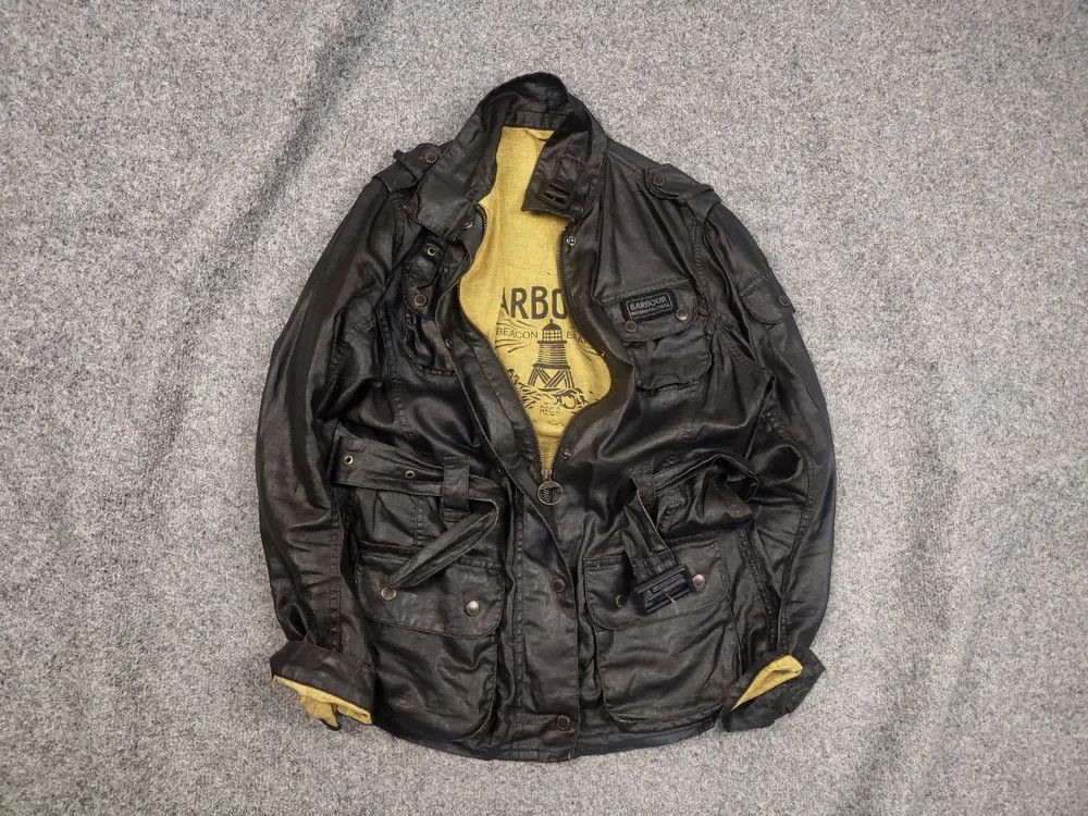 Barbour Barbour International Duralinen Waxed linen Black jacket Size M / US 6-8 / IT 42-44 - 1 Thumbnail