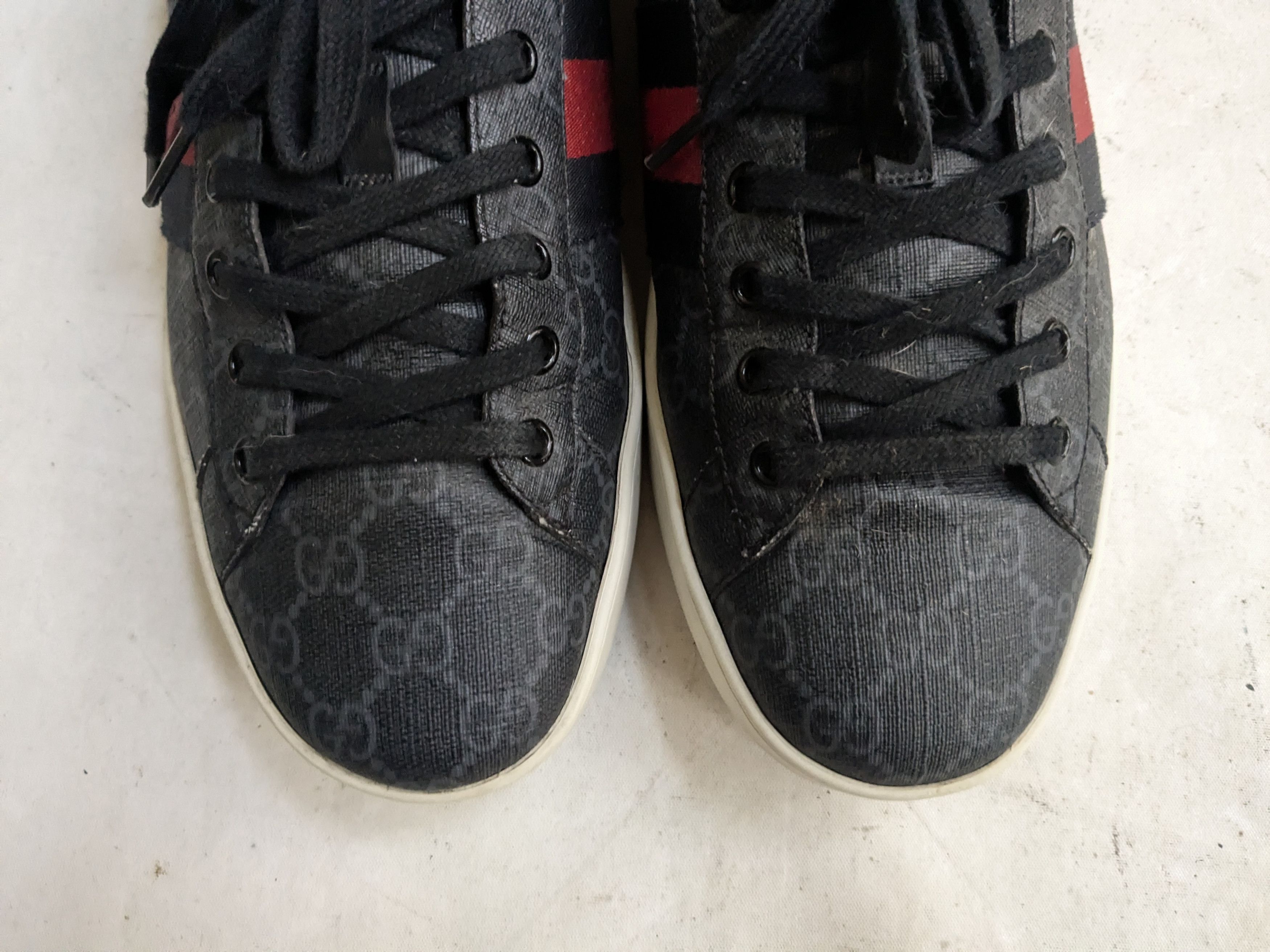 Gucci Gucci Ace Sneakers Monogram 10.5 Canvas GG Low Top Leather Size US 10.5 / EU 43-44 - 7 Thumbnail