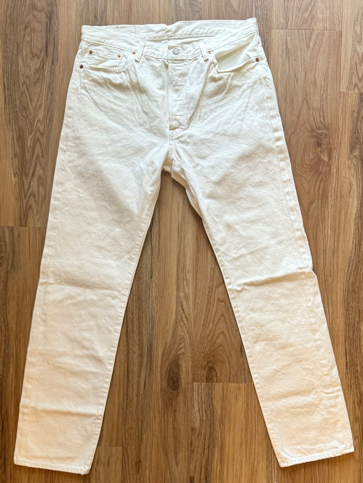 DENIM TEARS Denim Tears, X Levi’s Cream / Egg Shell 501 New Size US 36 / EU 52 - 1 Thumbnail