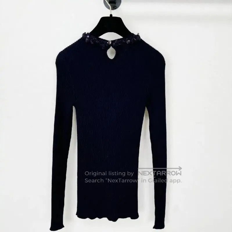 Chanel Chanel Purple Long Sleeve Pullover Sweater . Size S / US 4 / IT 40 - 2 Thumbnail