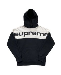 supreme color block hoodie