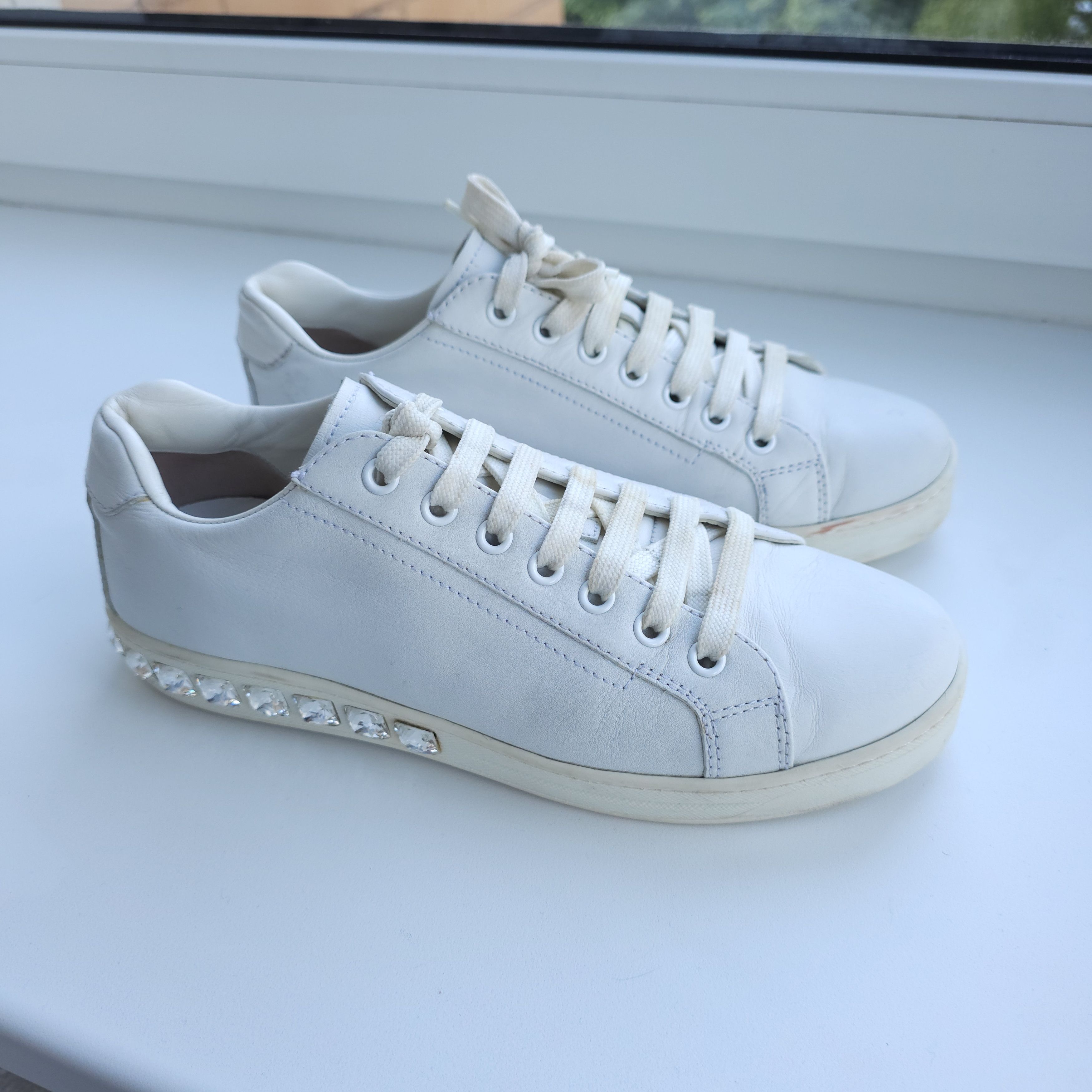 Prada Prada Leather Trainers made in Italy Womens EUR 37,5 US 7,5 Size US 7.5 / IT 37.5 - 1 Thumbnail