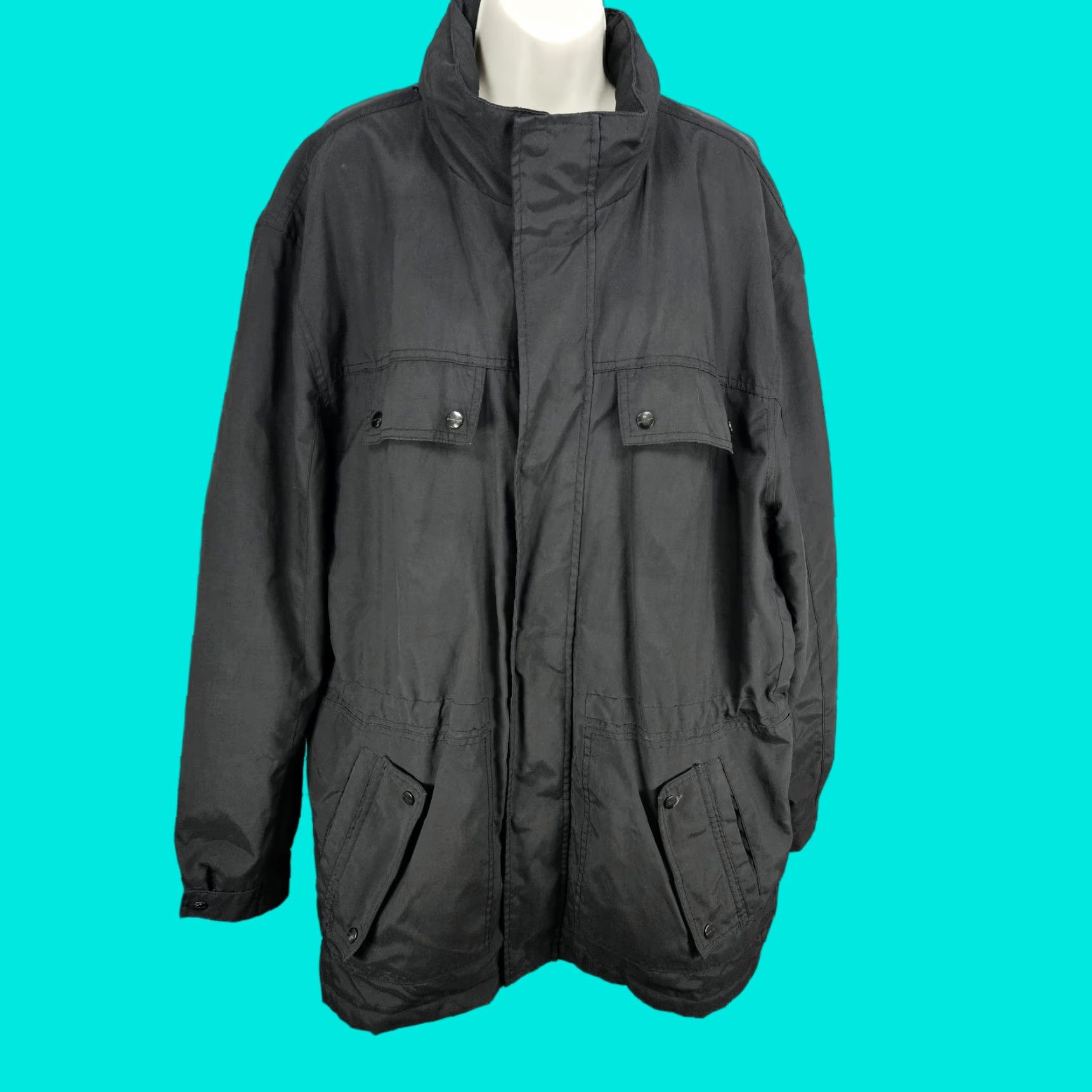 Michael Kors Michael Kors Jacket Women 2X Black Hooded Insulated Snap Zip Utility Pockets Lined Polyester Mid-Length Classic Outdoor Size XXL / US 16-18 / IT 52-54 - 1 Thumbnail