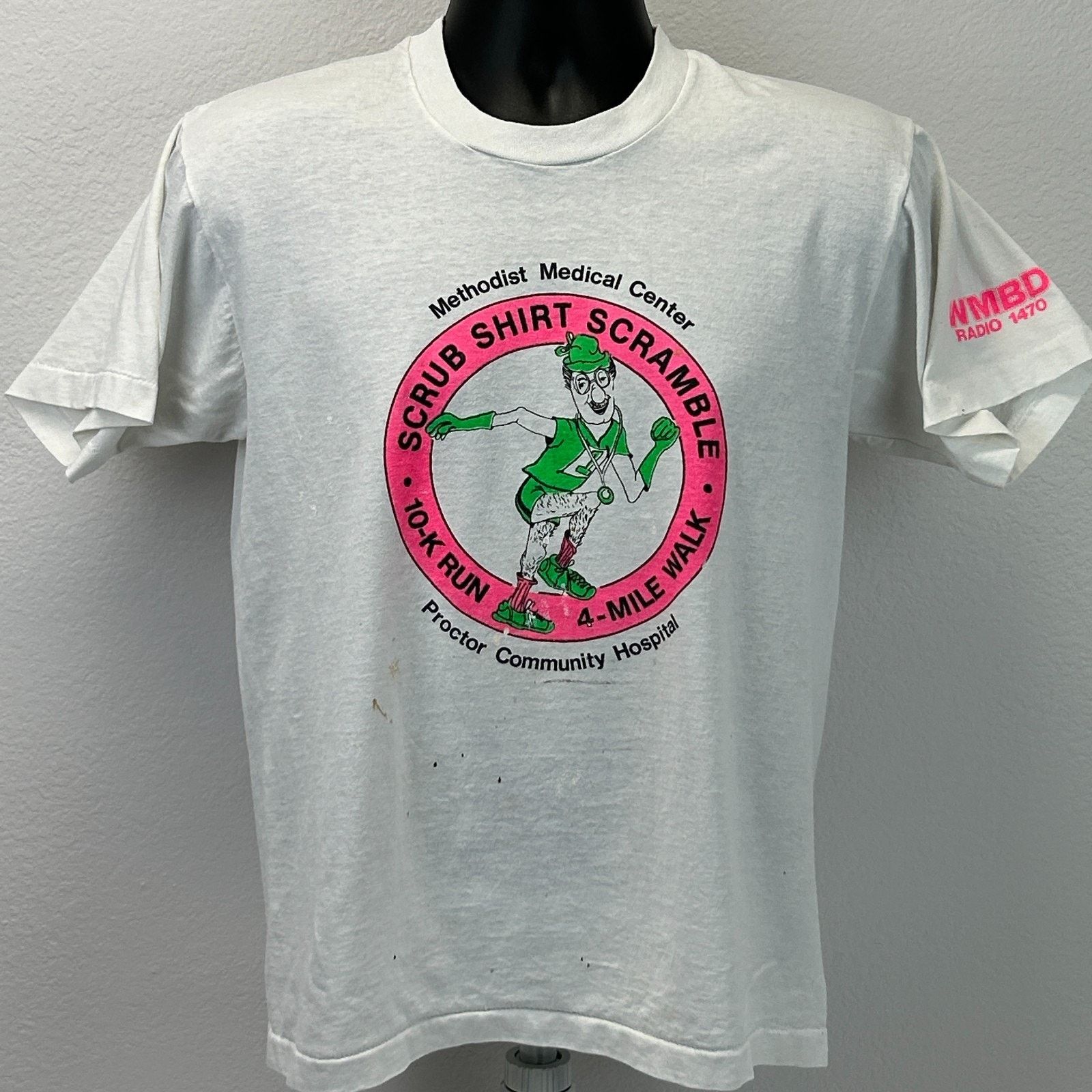 Vintage Vintage Scrub Shirt Scramble T Shirt Mens M Medium White Size US M / EU 48-50 / 2 - 2 Thumbnail