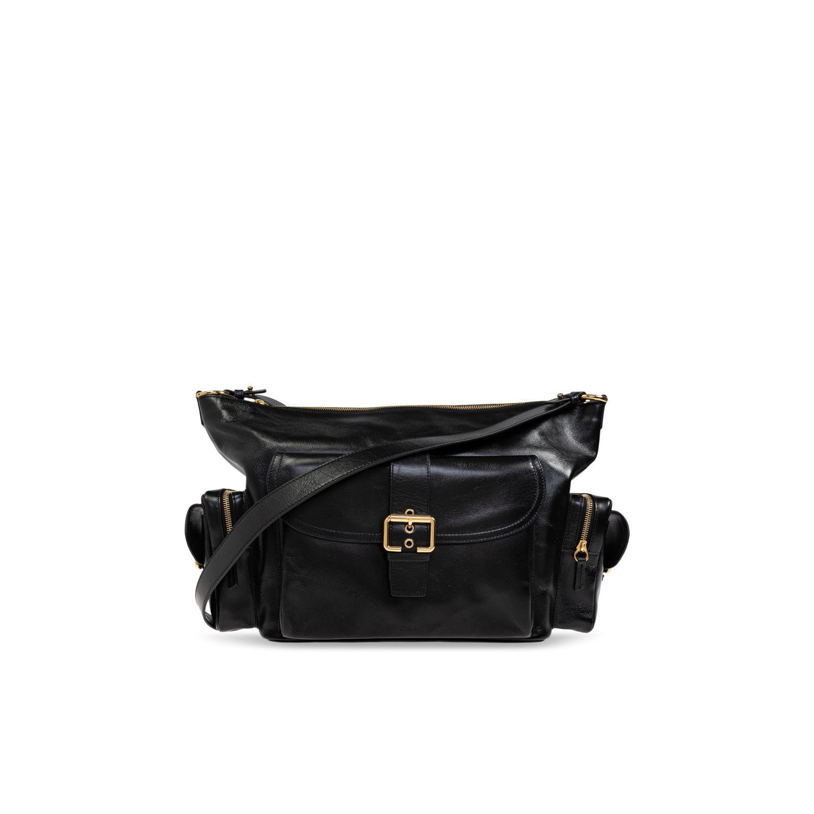 Chloe Chloe Large Camera Black Shiny Leather Shoulder Bag New & Au Size ONE SIZE - 1 Thumbnail