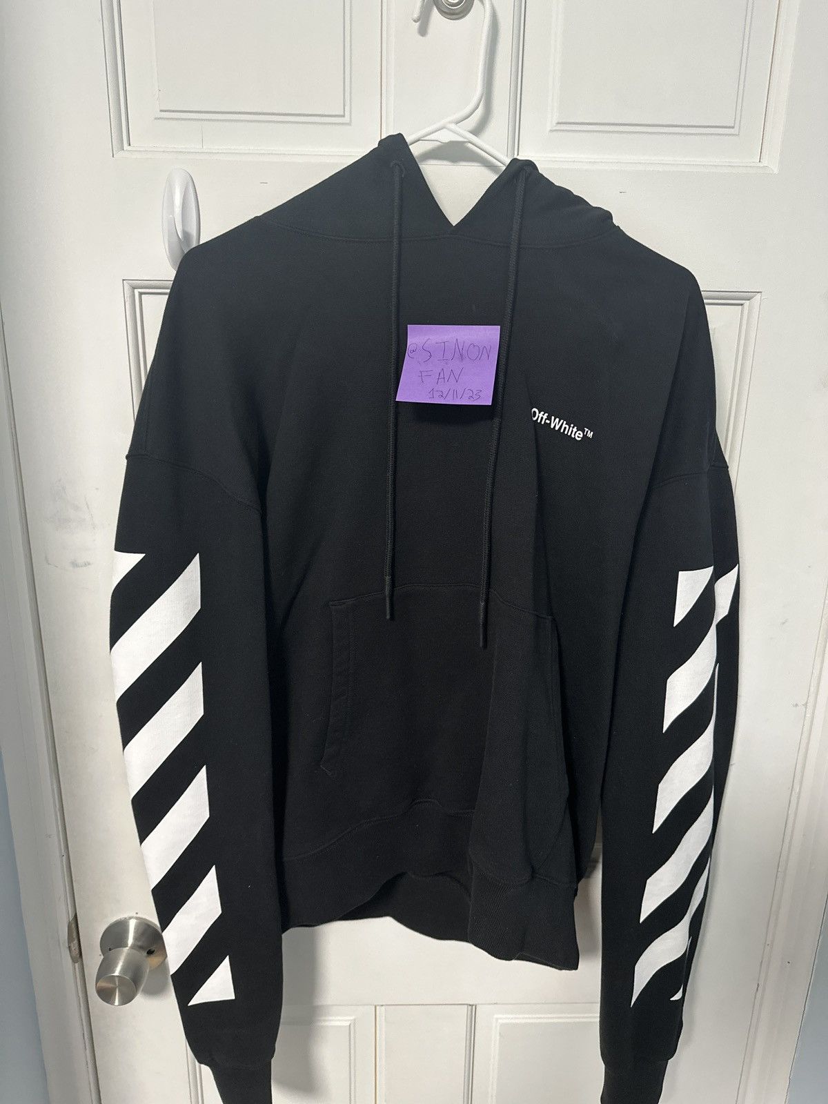 Off-White Diag Printed Drawstring Hoodie