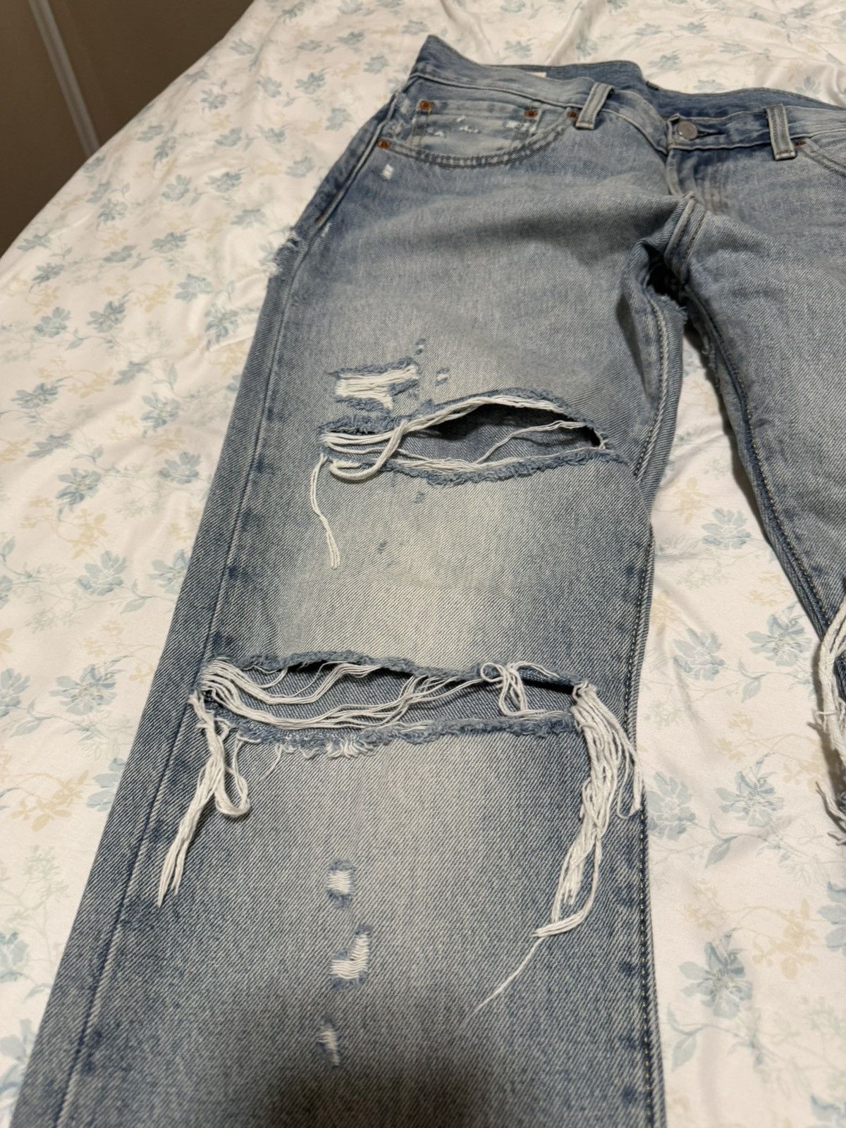 Levi's Levis 551 Ripped Boro Jeans Size US 31 - 3 Thumbnail