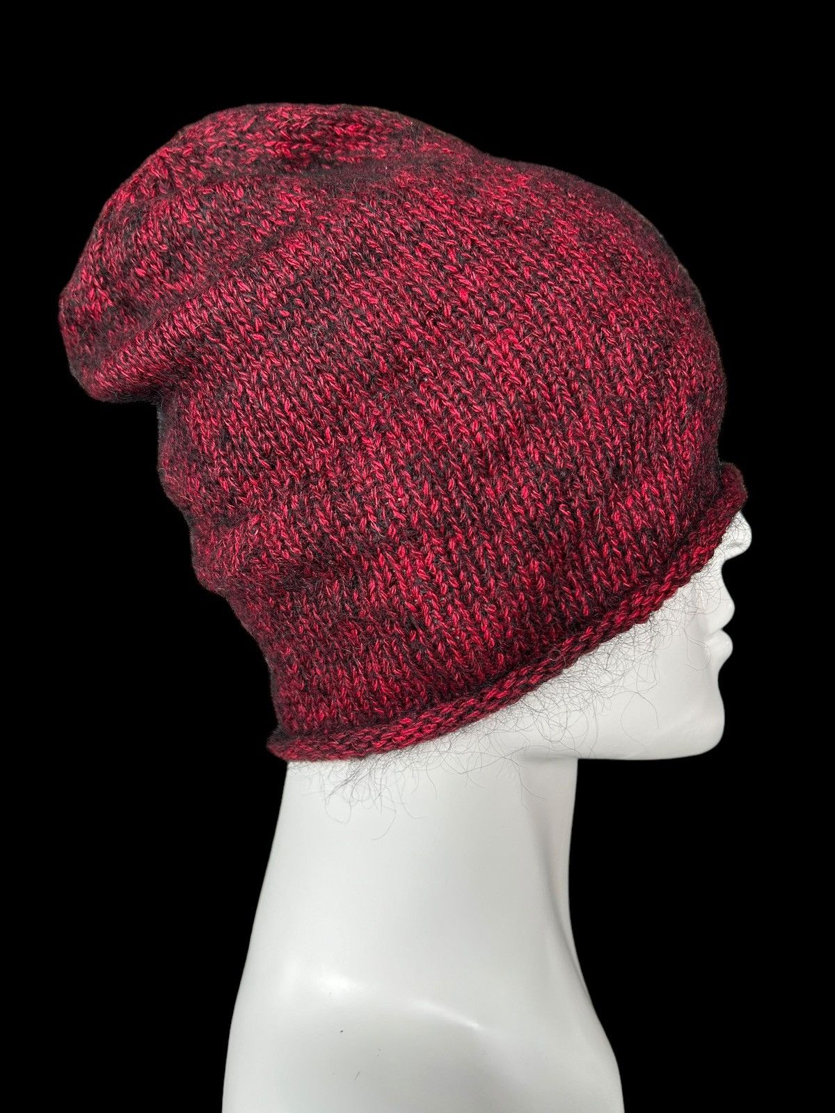 14th Addiction × Hysteric Glamour × Japanese Brand ☠️ Punk Bondage Style FUr Mohair Beanie Hats 🎌☠️ Size ONE SIZE - 4 Thumbnail