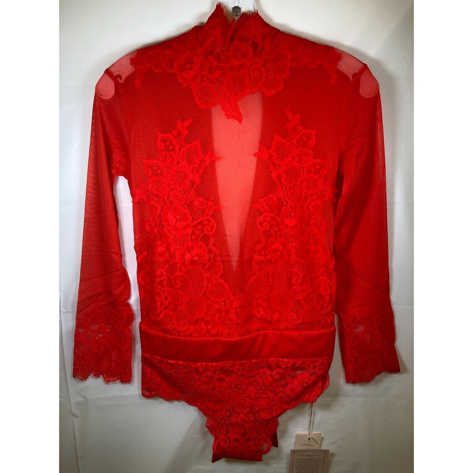 Free People FREE PEOPLE Take HAH Bow Lingerie 1Piece Blood Orange Small Size S / US 4 / IT 40 - 1 Thumbnail