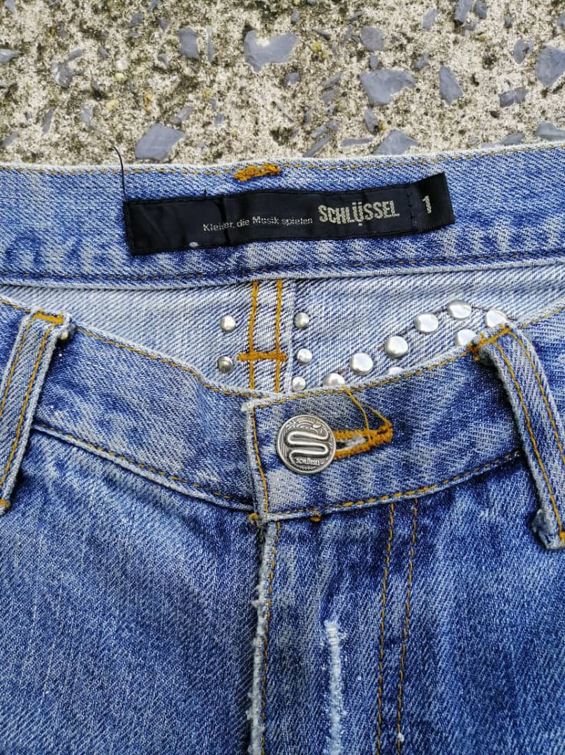 Schlussel Schlussel Nice Design Distressed Denim Jeans Size 29" - 2 Thumbnail