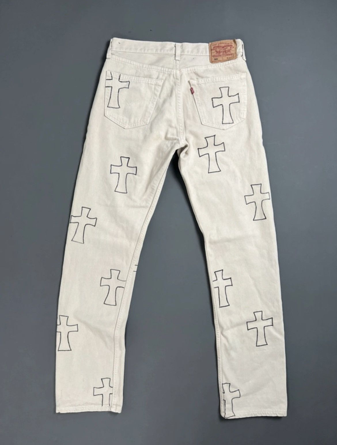 Levi's Levis Jeans (L) Chrome hearts inspired Size US 34 / EU 50 - 2 Thumbnail