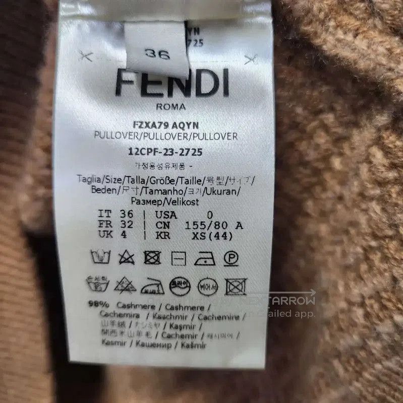 Fendi Fendi Brown Wool Women's Sweater . Size S / US 4 / IT 40 - 5 Thumbnail