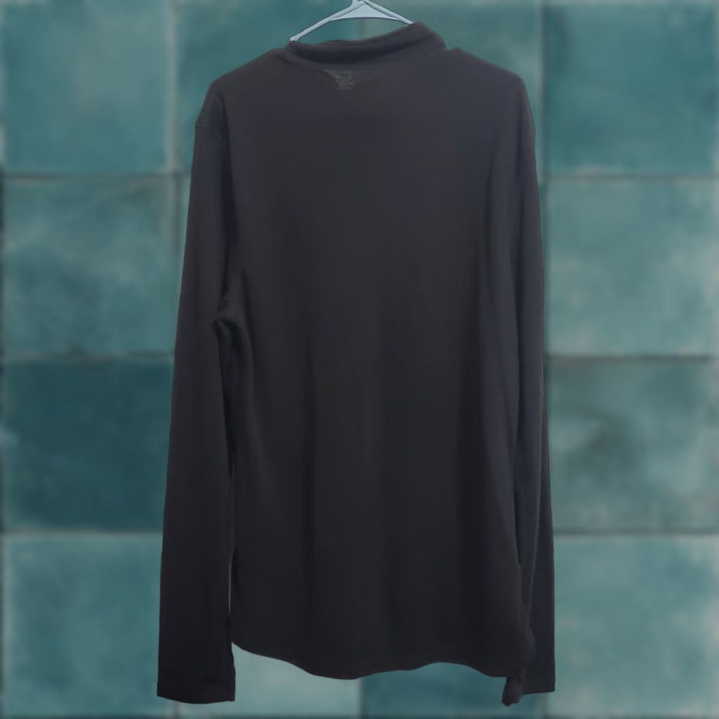 Vintage Omni-Wool Pullover Shirt 1/4 Zip Men XXL Black Long Sleeve Wool Blend Base Layer Shirt Size US XXL / EU 58 / 5 - 1 Thumbnail