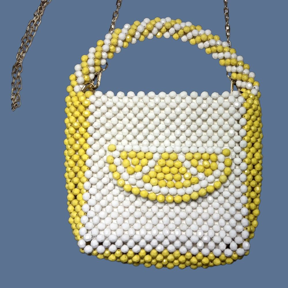 Vintage NWOT Bouffant & Broken Hearts Kendra Dandy Beaded Lemon Purse Crossbody Bag Size ONE SIZE - 1 Thumbnail