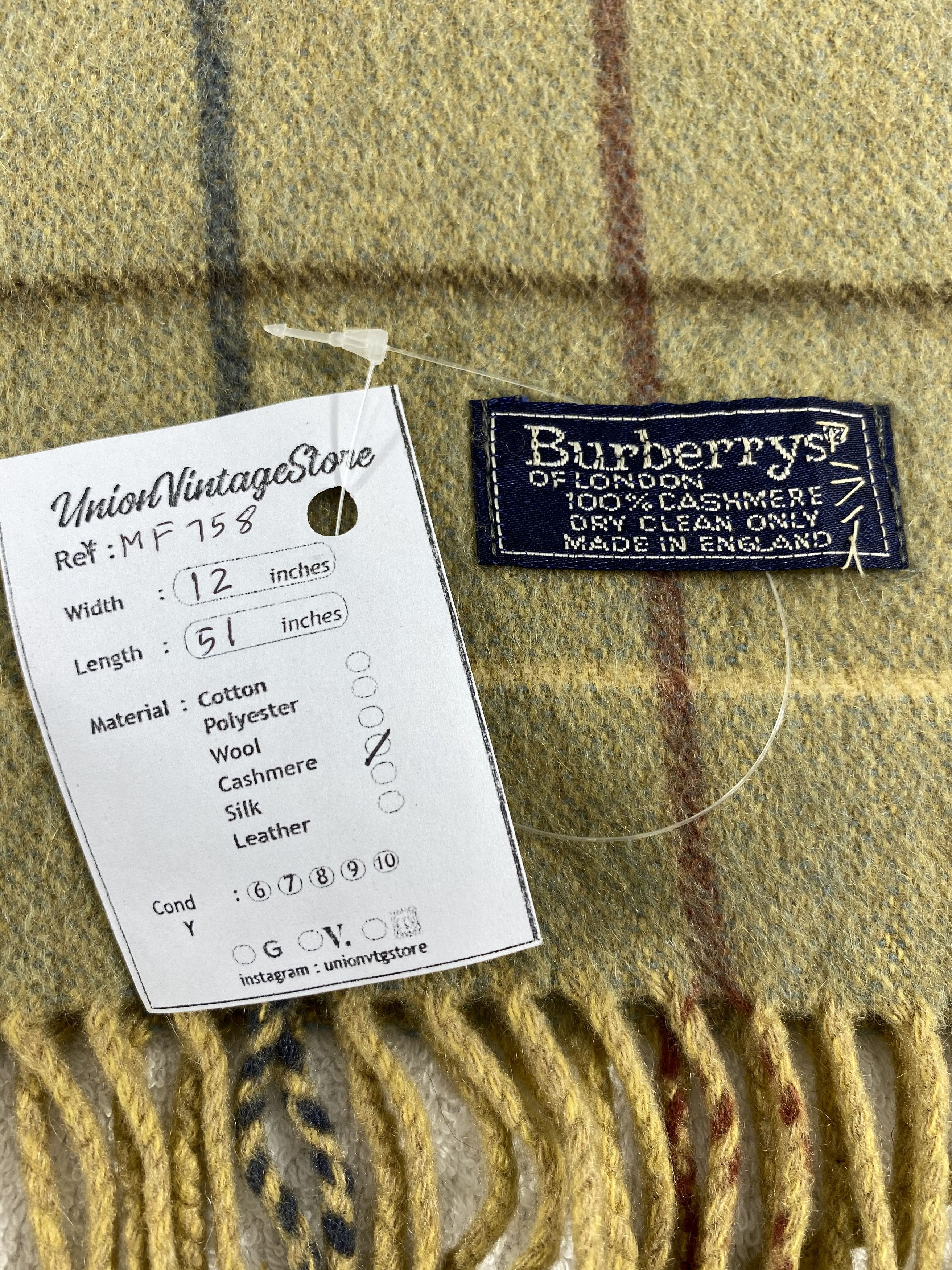 Burberry Vintage Burberry Scarf/Muffler/Neckwear MF758 Size ONE SIZE - 6 Thumbnail