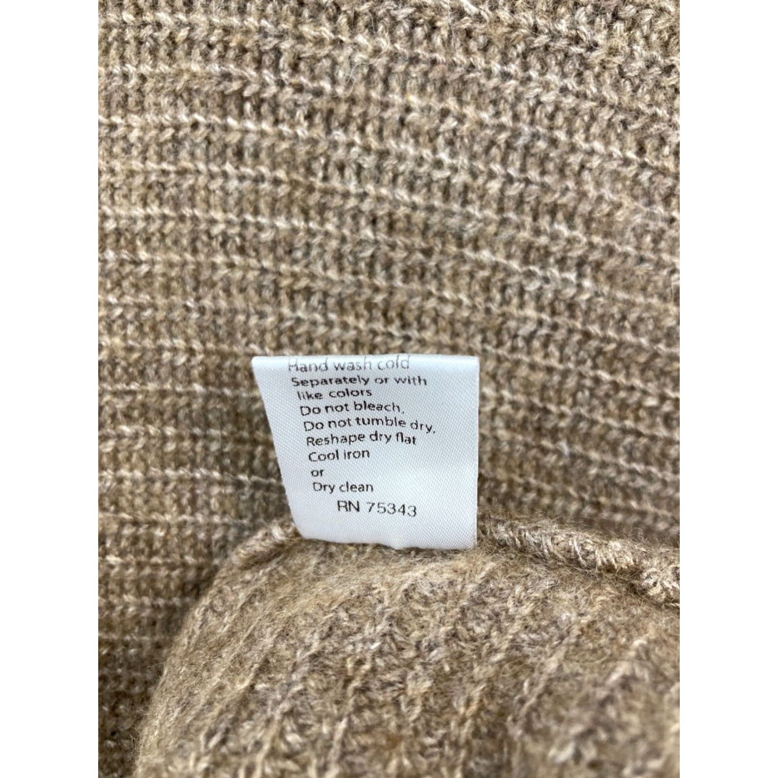 Vintage Bartolini Women's Sweater Medium Tan Turtleneck Wool Blend Long Sleeve Knit Size M / US 6-8 / IT 42-44 - 7 Thumbnail