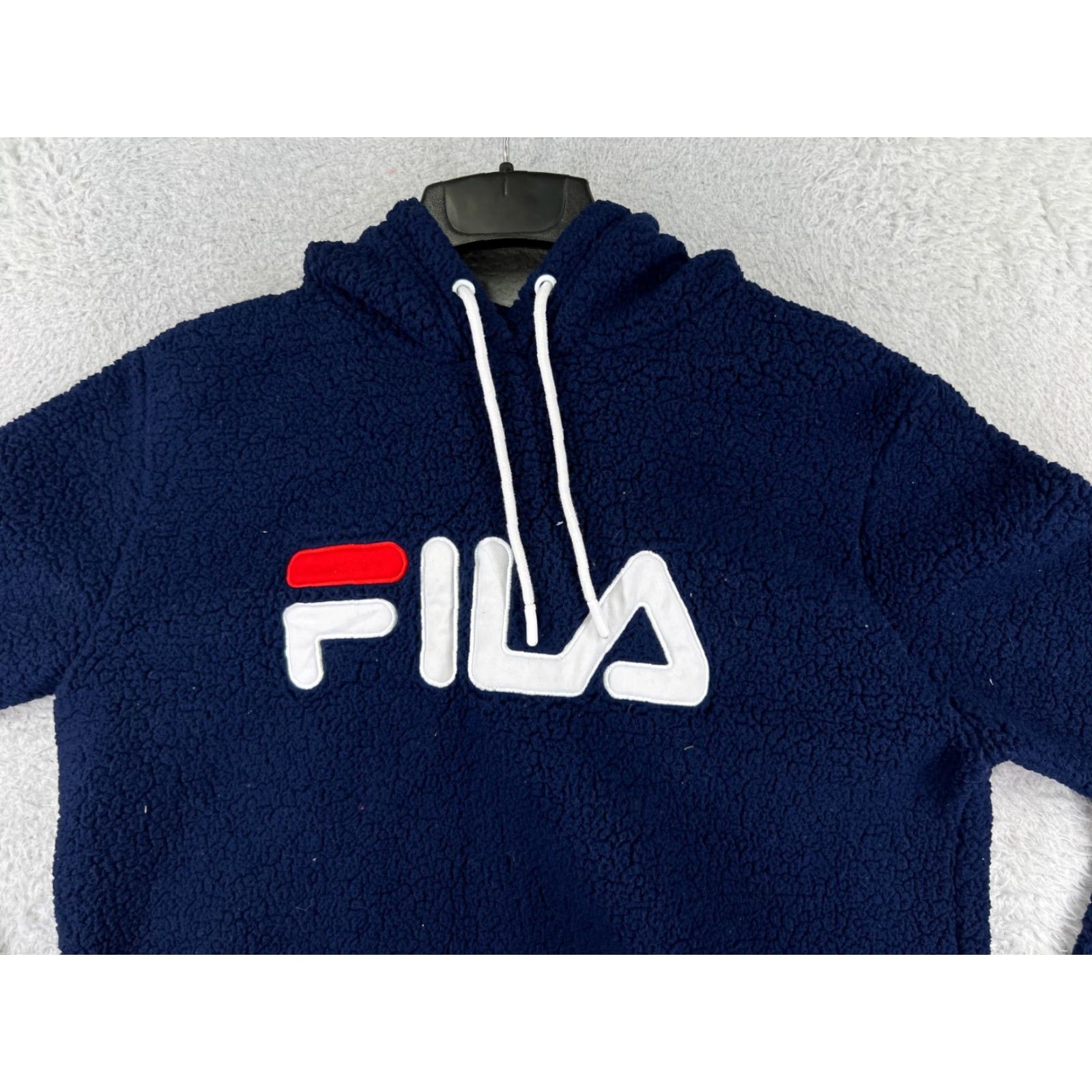 Fila FILA Sweater Women XL Blue 100% Polyester Sherpa Hoodie Pullover Size XL / US 12-14 / IT 48-50 - 7 Thumbnail