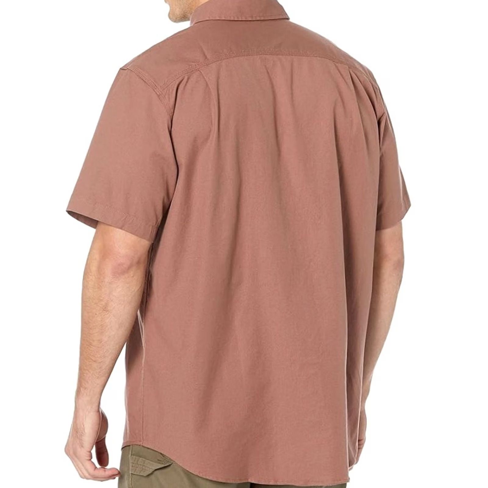 Carhartt Carhartt Men's Short Sleeve Flannel Shirt Nutmeg Rugged Flex™ Button-Up S-3XLT Variety/Nutmeg Mens Size US S / EU 44-46 / 1 - 2 Thumbnail