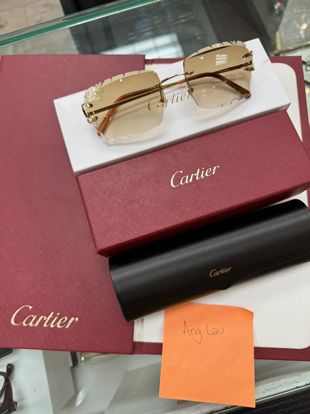 Cartier Cartier Gold Big C with Custom Diamond Cut Lenses | Grailed