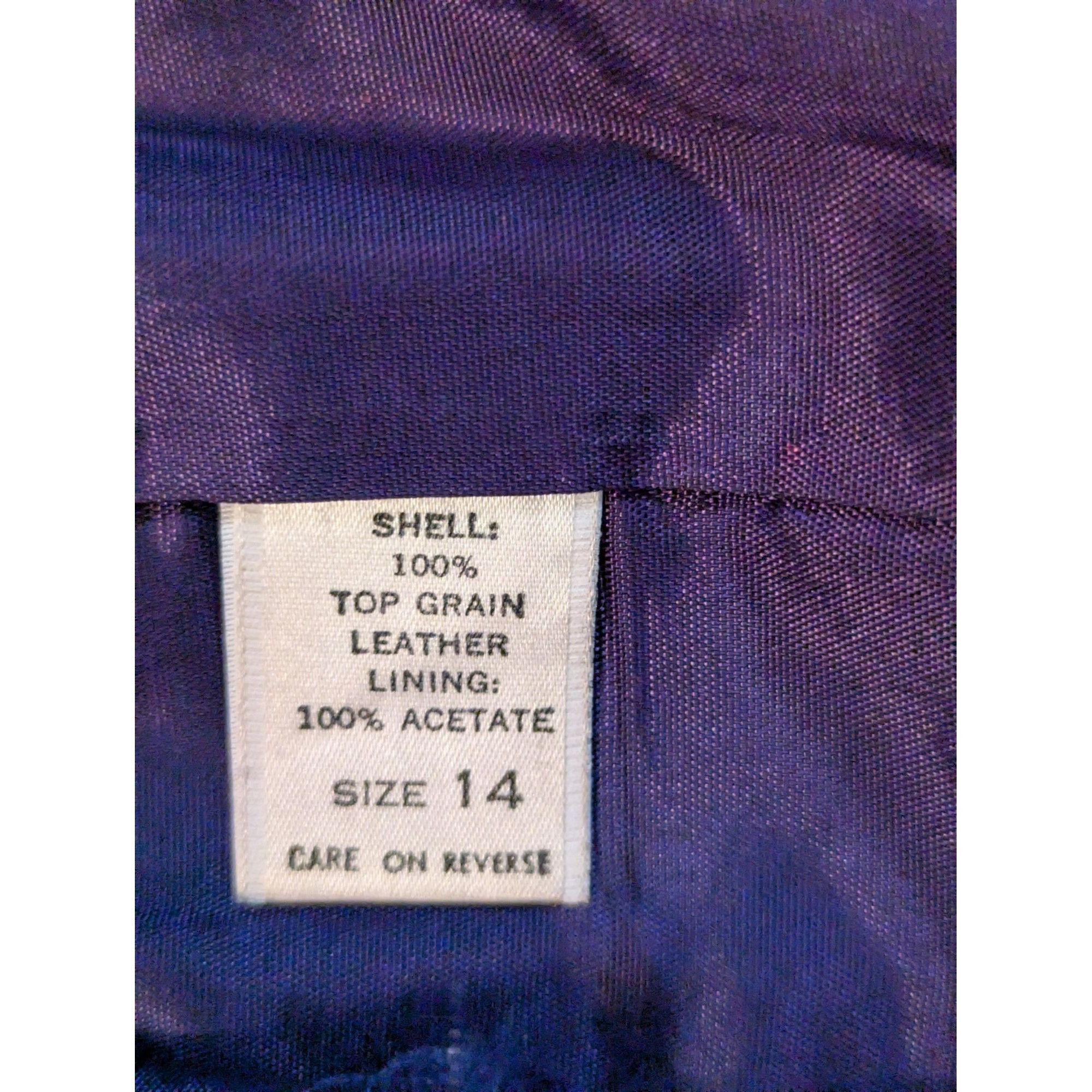 Vintage Vintage Blue Leather Skirt West Bay Size 14 Size 36" / US 14 / IT 50 - 6 Thumbnail